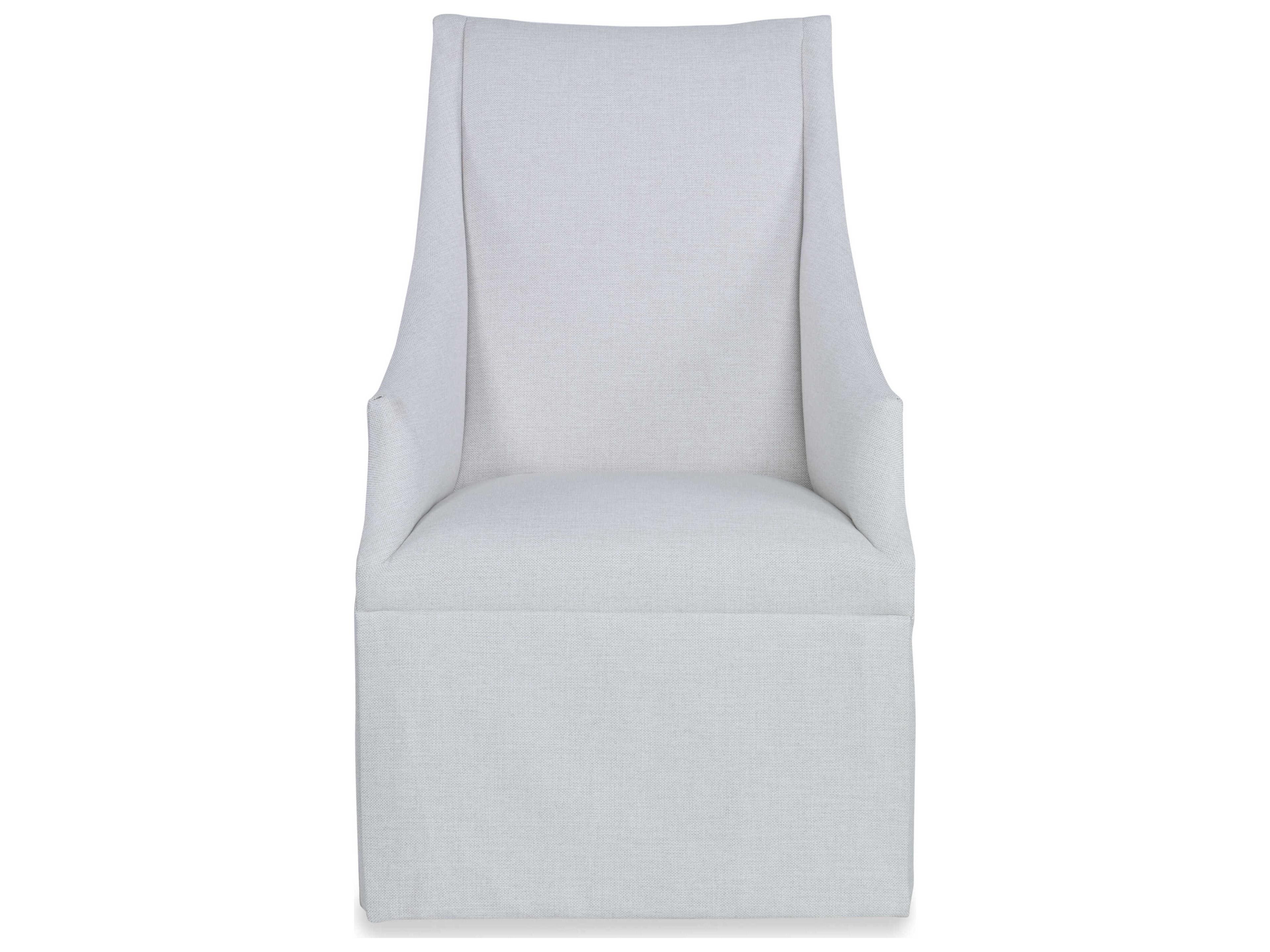 Century Furniture Chair White Upholstered Arm Dining