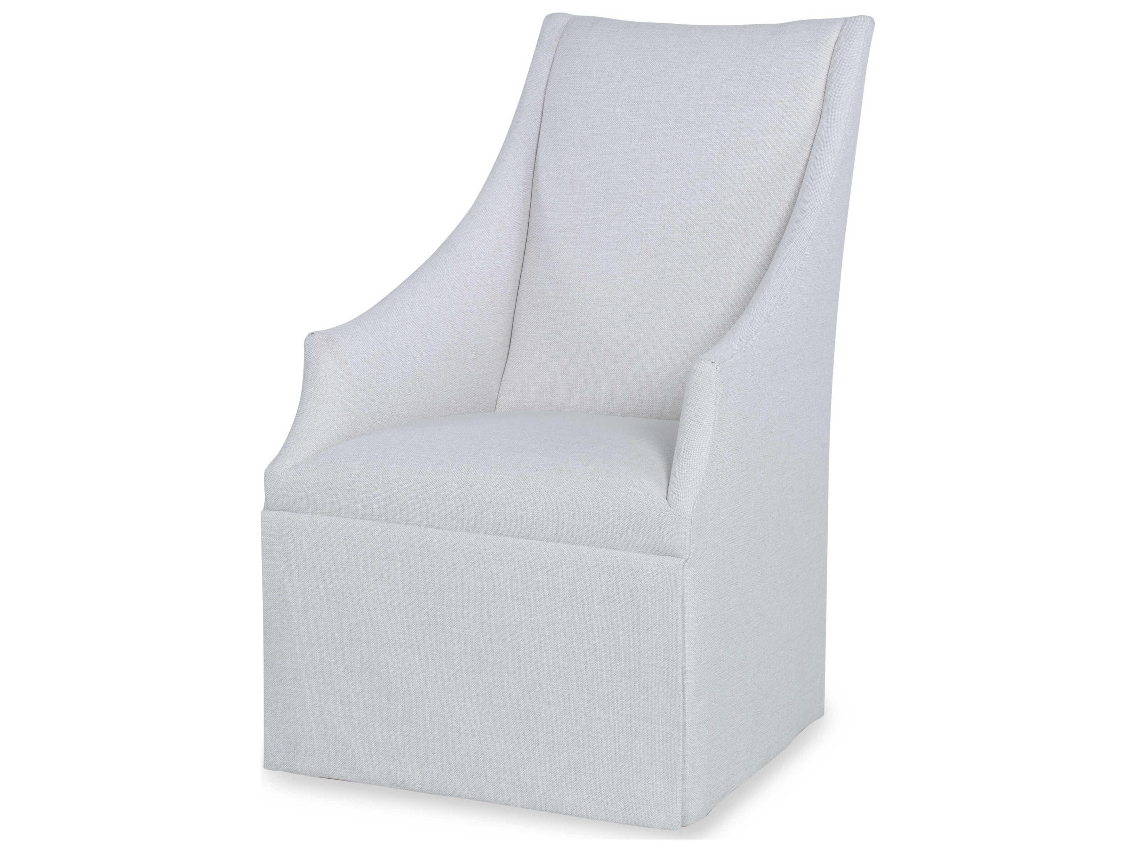 Chair White Upholstered Arm Dining
