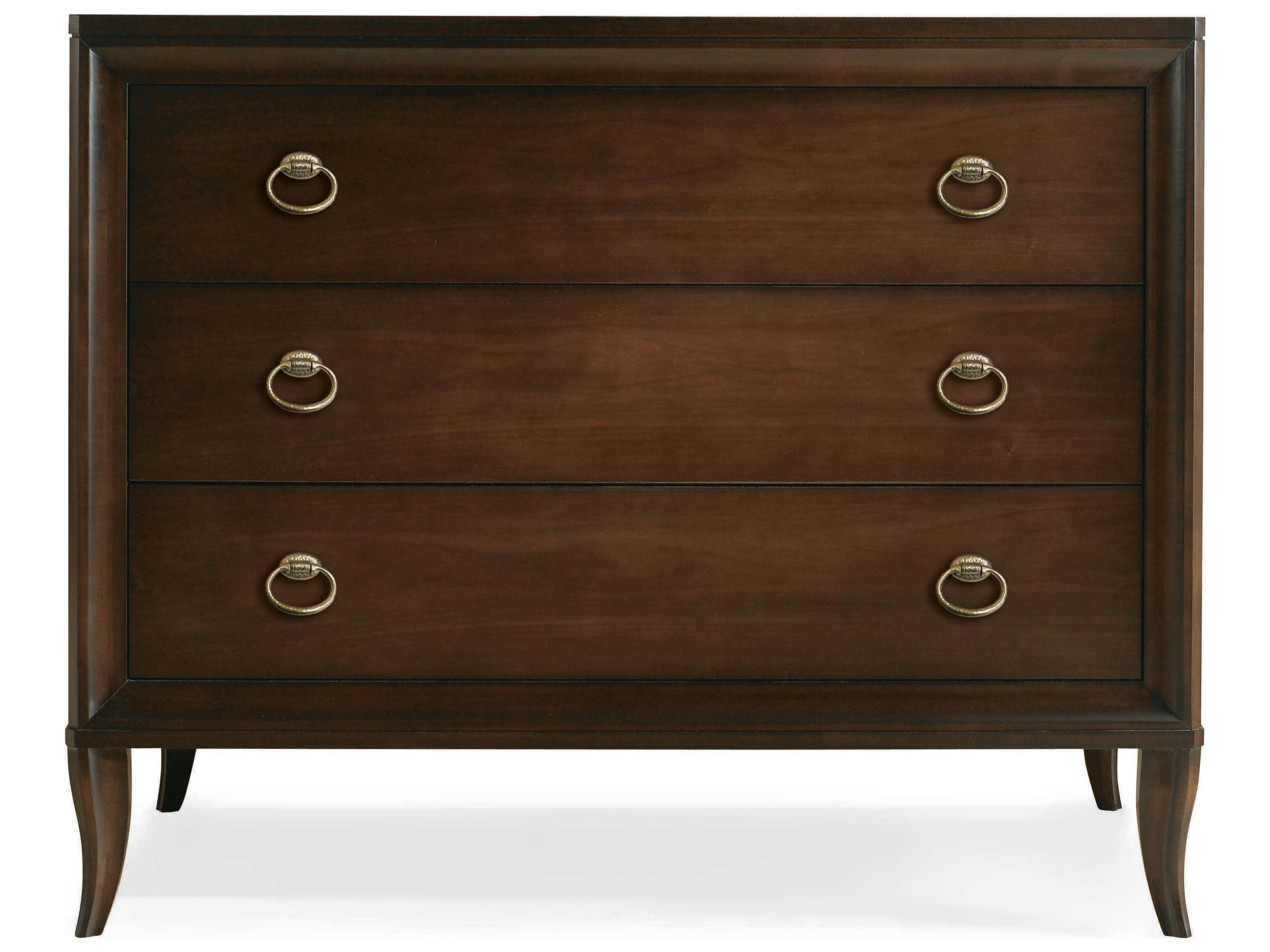 Tribeca 3-Drawers Brown Maple Wood Accent Chest
