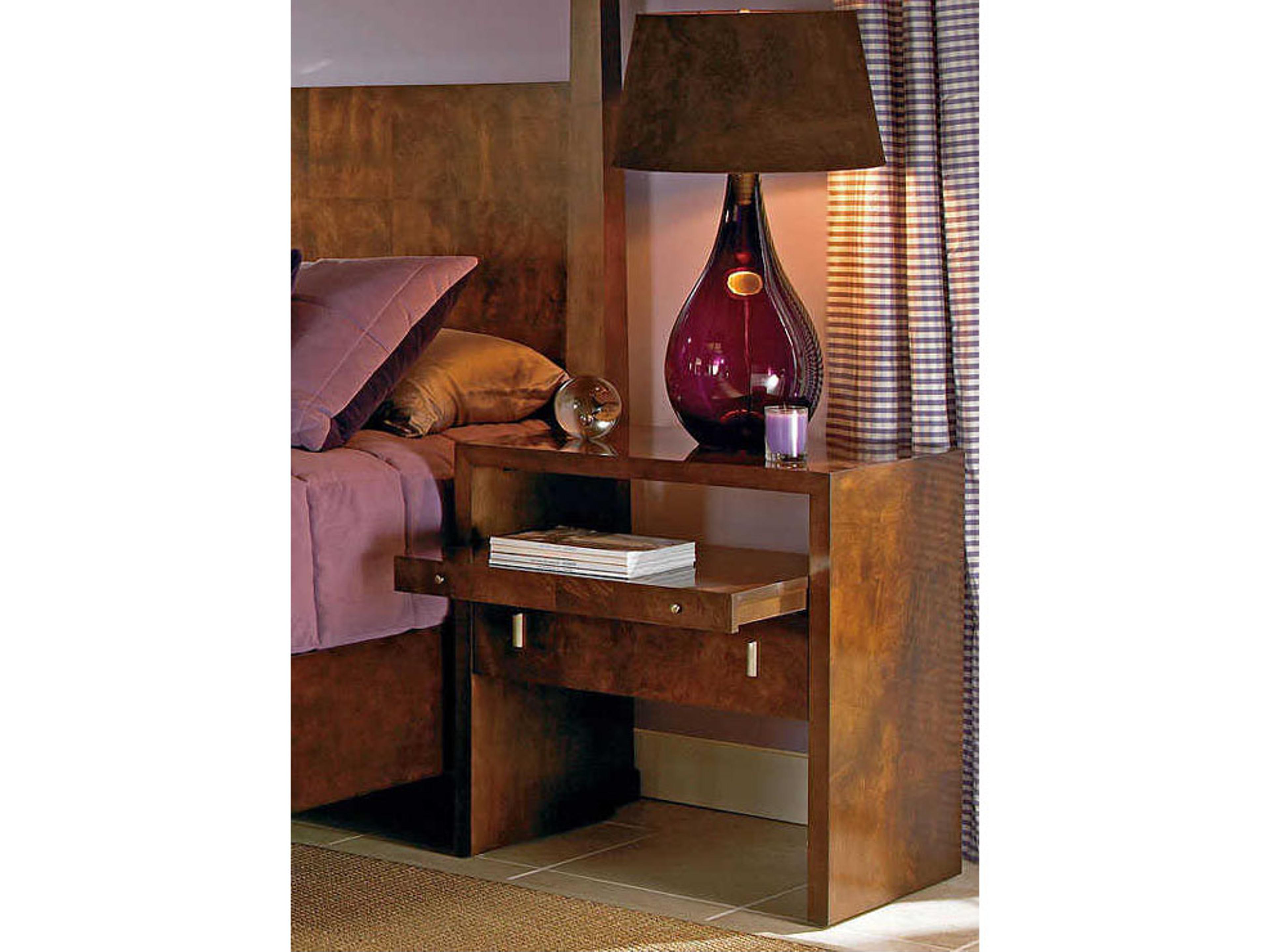 Century Furniture Omni 1-Drawer Brown Maple Wood Nightstand