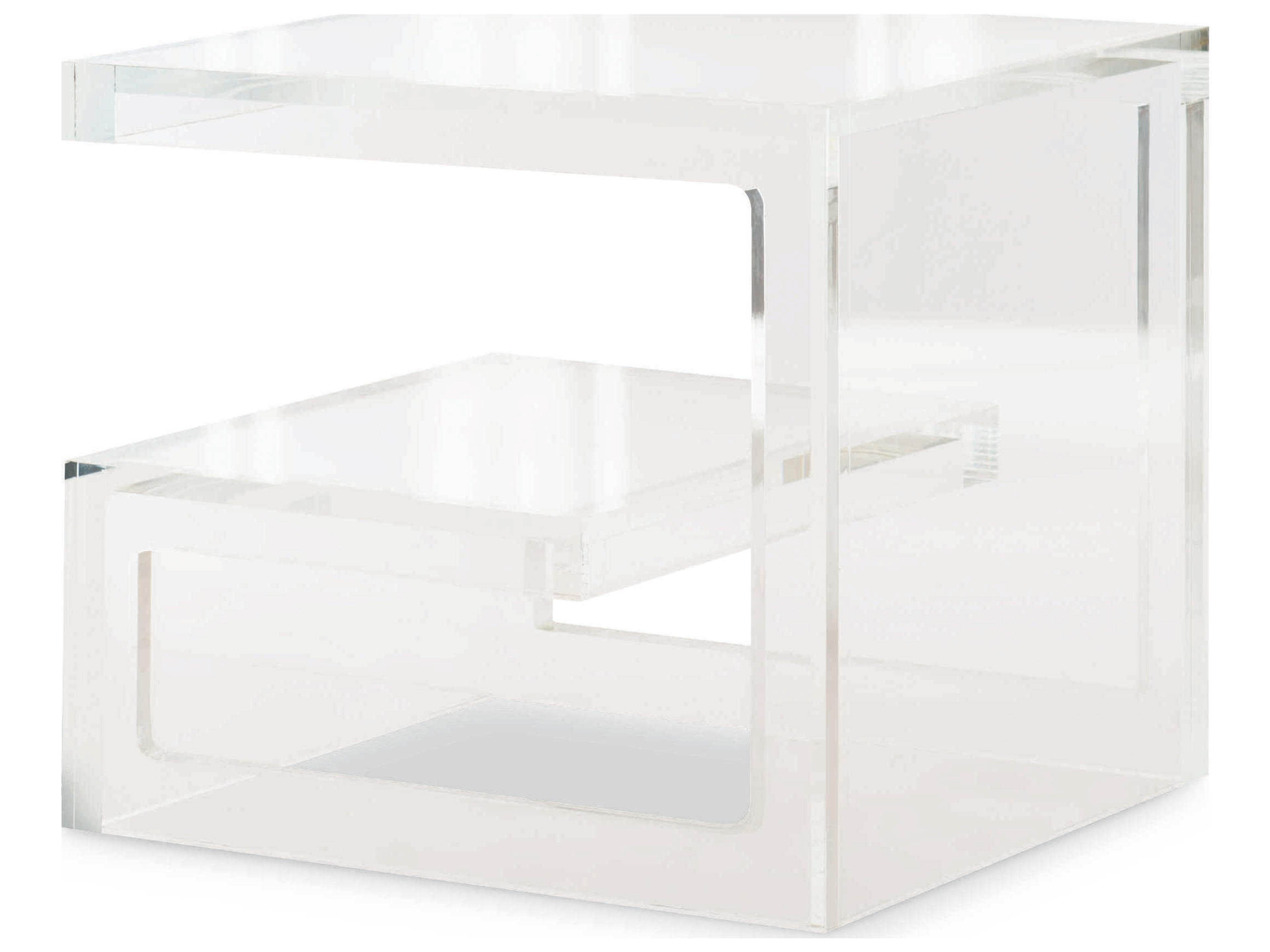 Century Furniture Chin Hua Square Acrylic Coffee Table