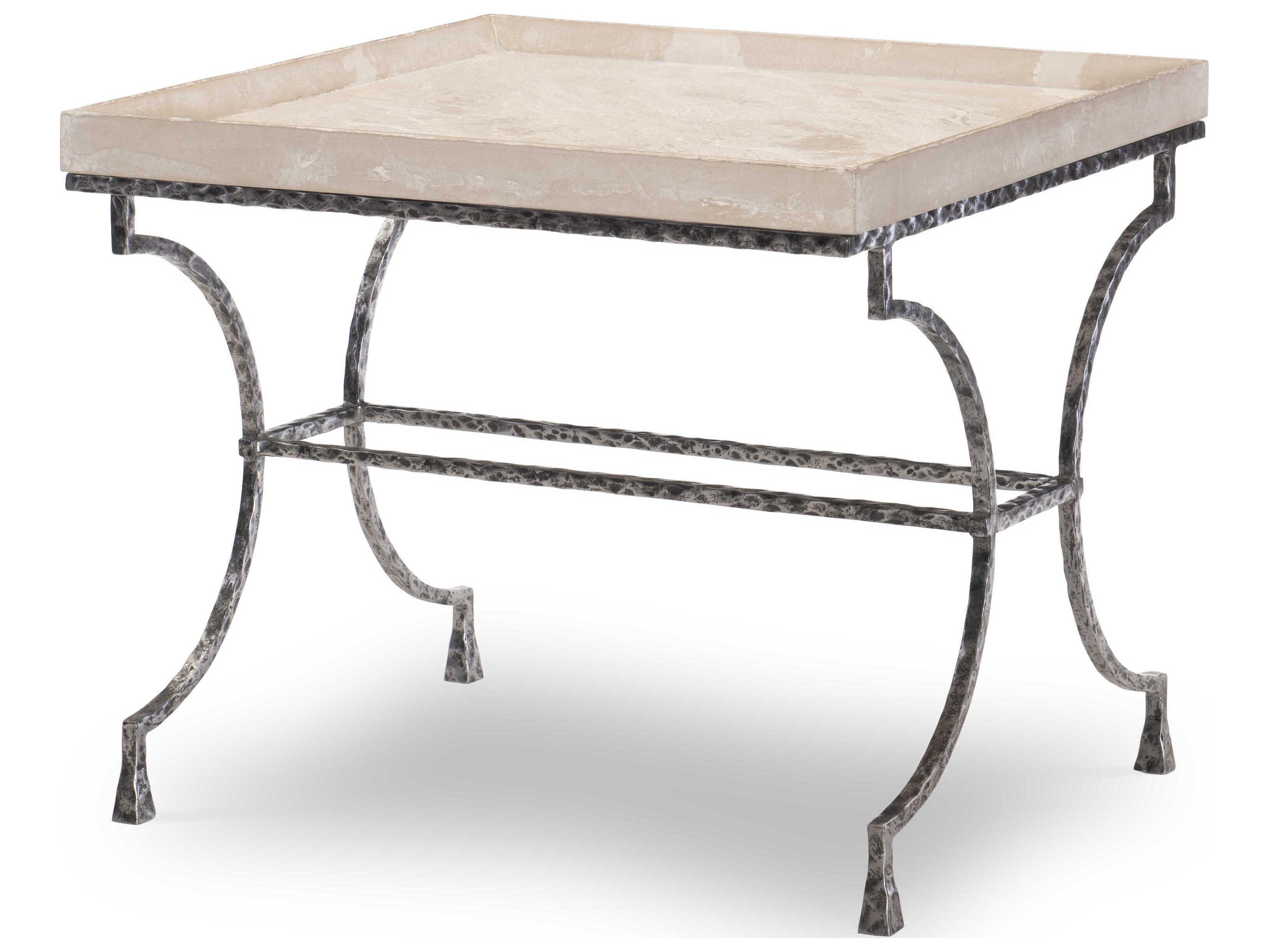Mesa Rectangular Faux Stone End Table