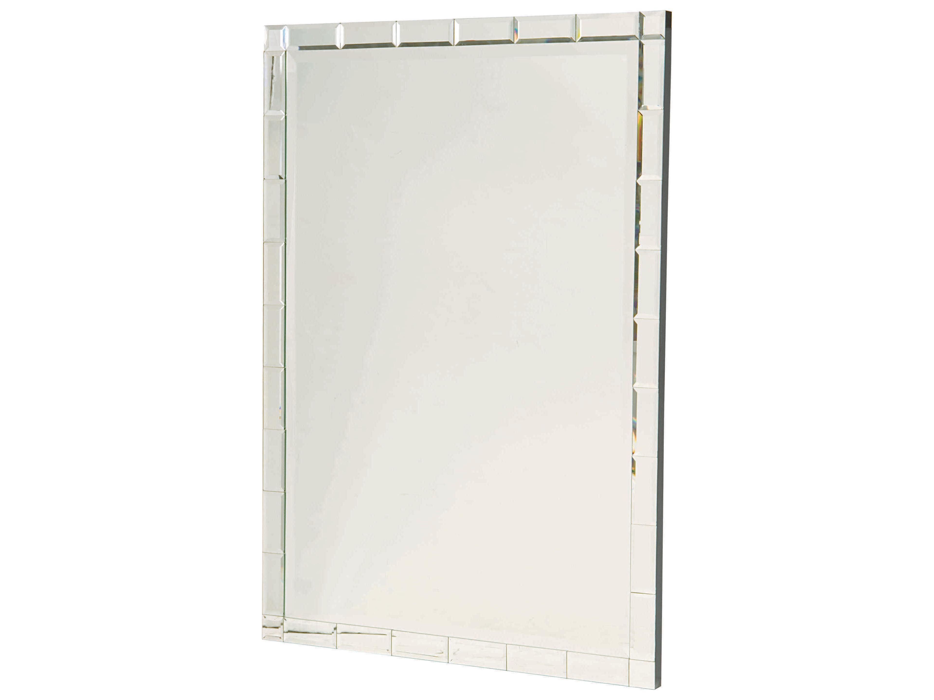 New Traditional And Metro Luxe Beveled Mirror Rectangular Wall Mirror