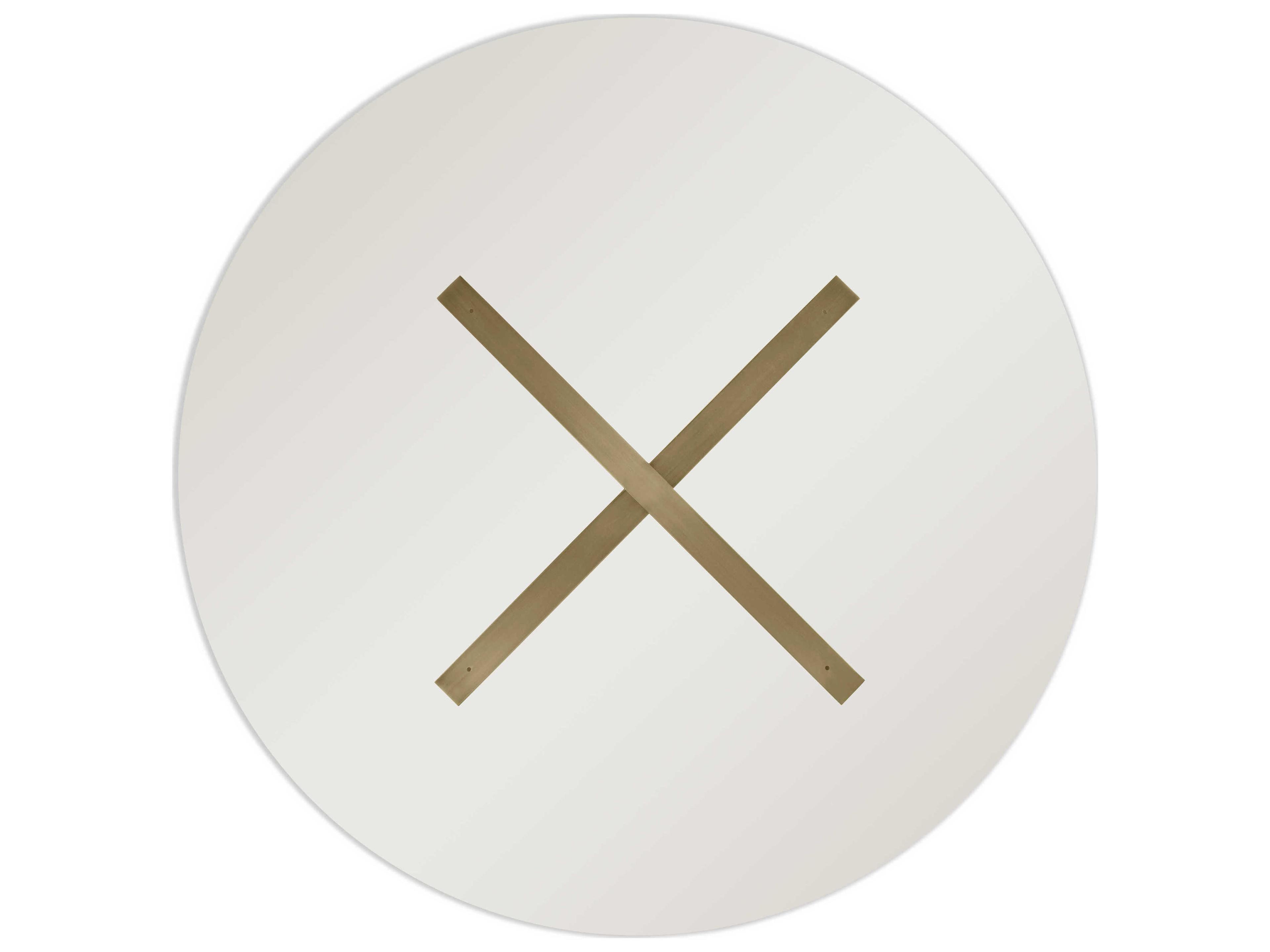 Century Furniture Details Round Glass Brushed Brass Acrylic Dining Table