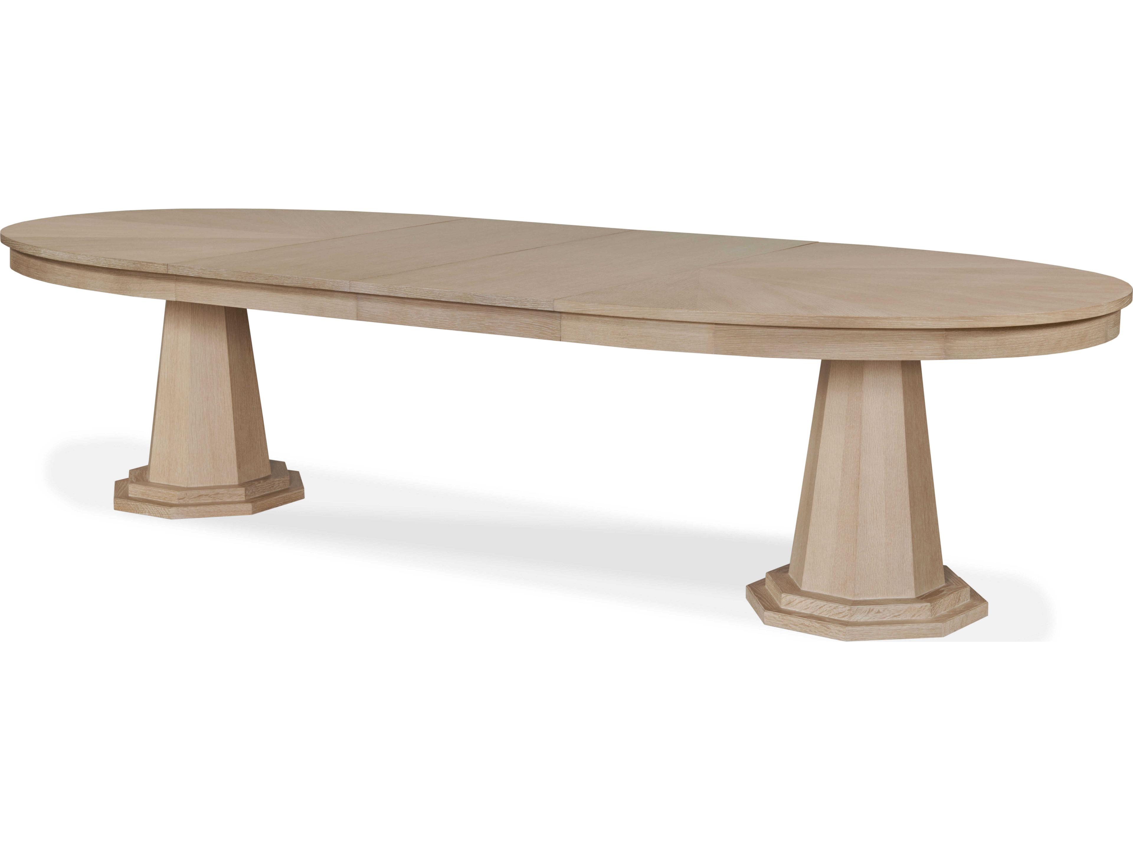 Maison-47 Oval Wood Blonde Cerused Dining Table