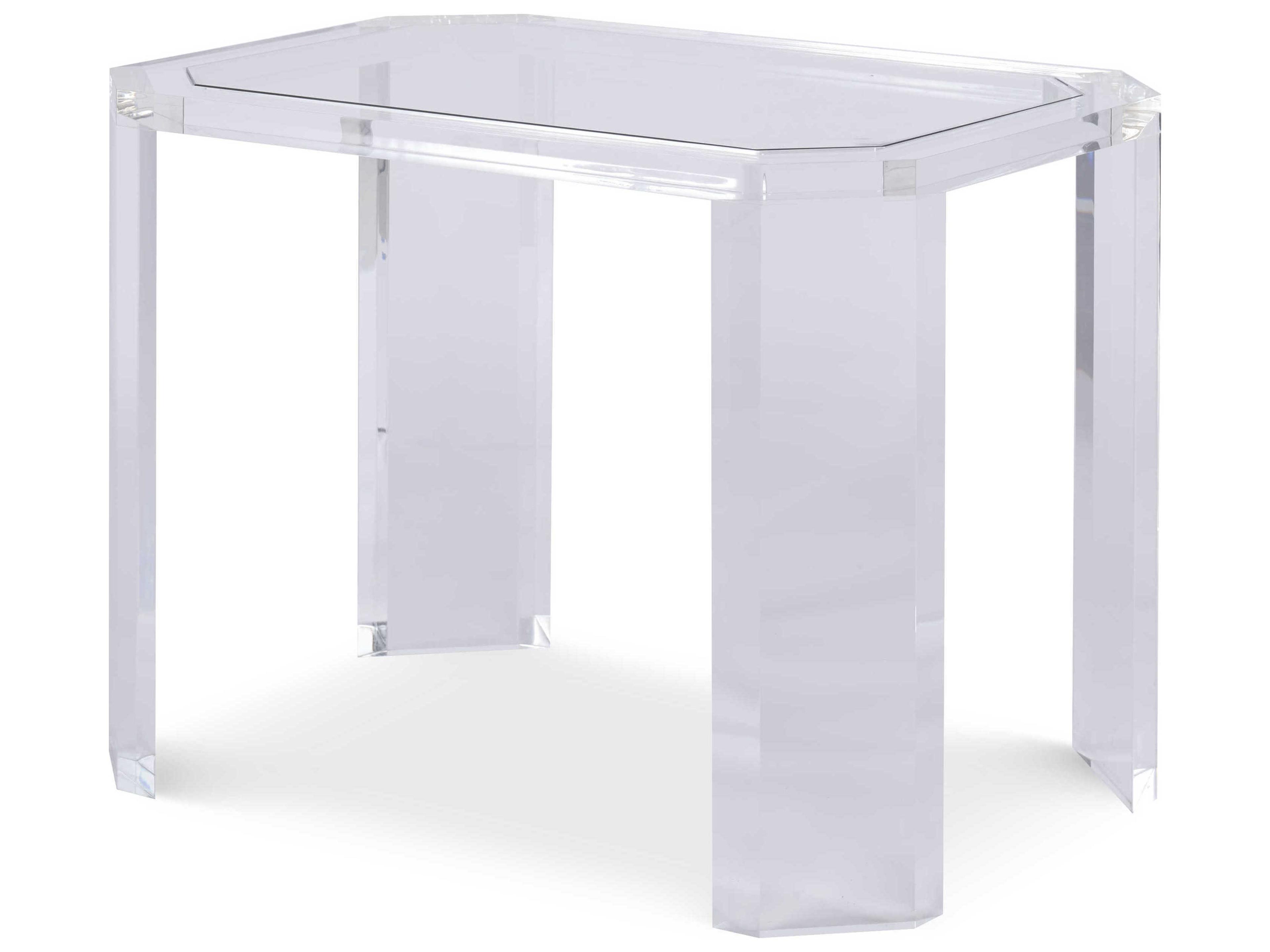 Century Furniture Thomas Obrien Rectangular Glass End Table