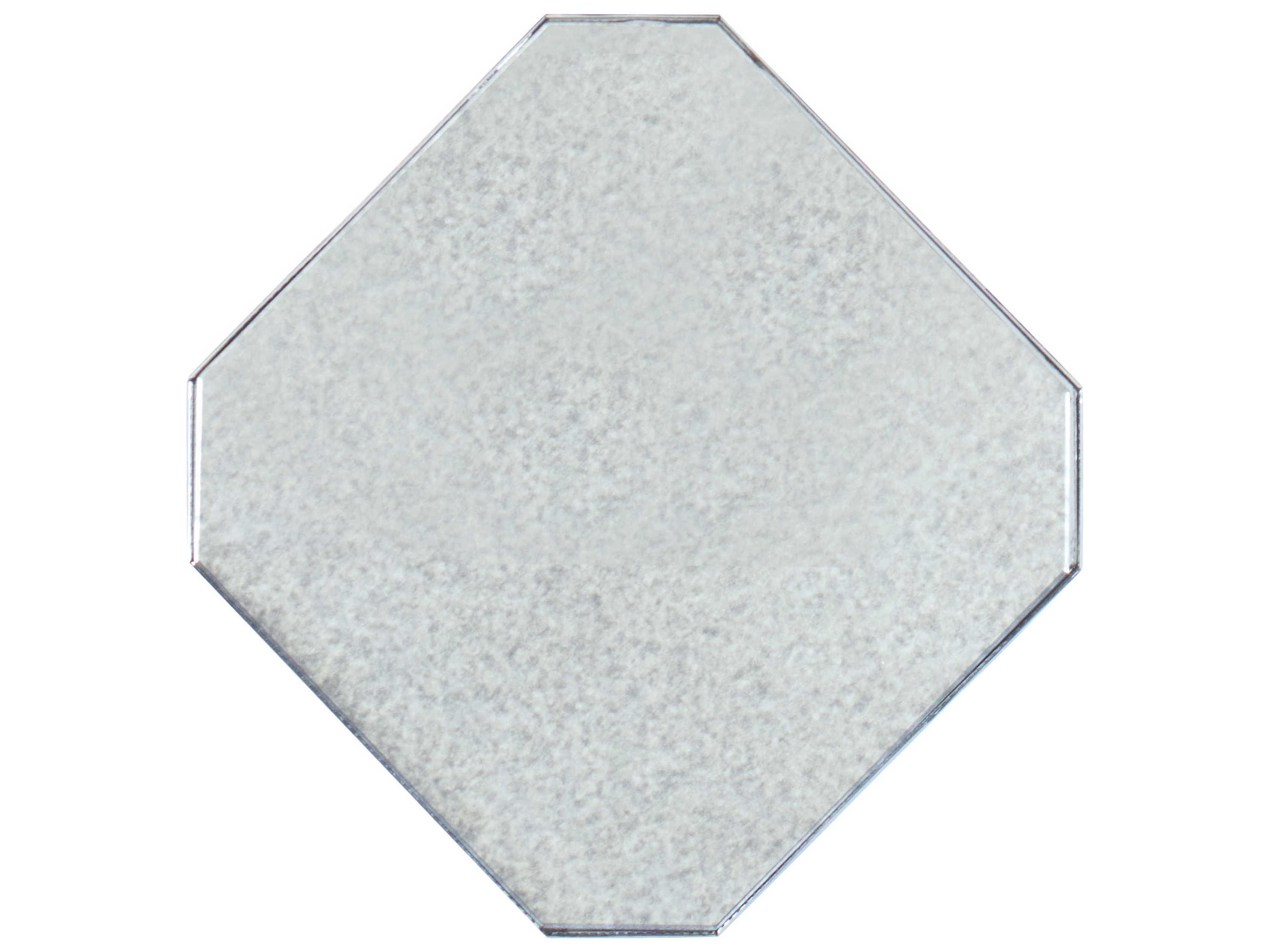 Century Furniture Thomas Obrien Octagon Antique Mirror Polished Nickel End Table