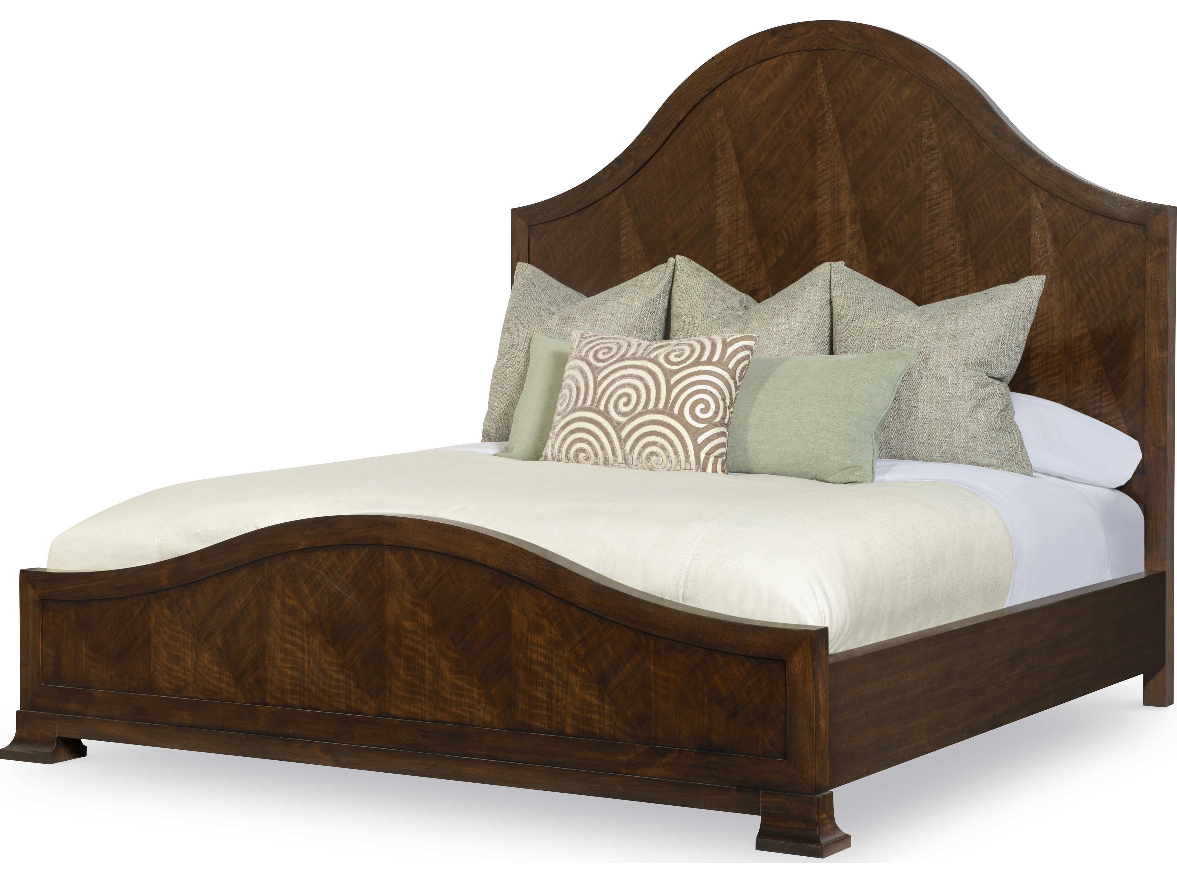 Citation Mcalpine Brunette Brown Walnut Wood King Panel Bed