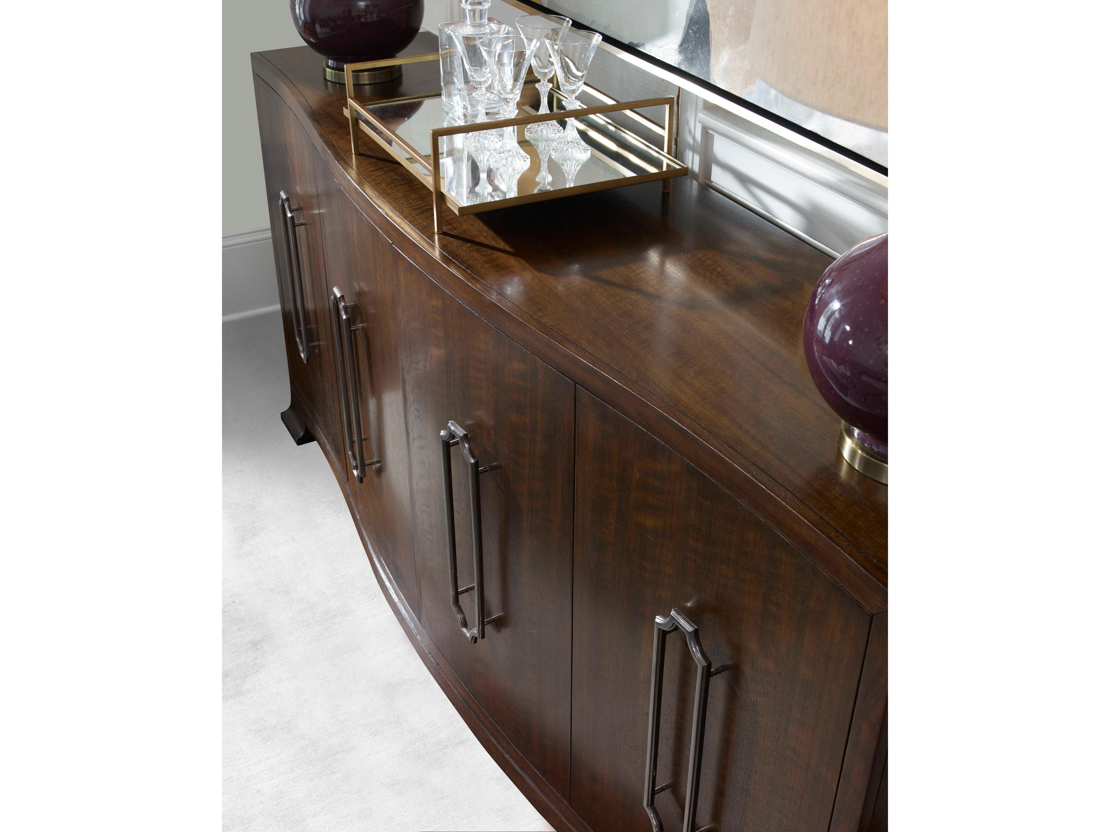 Century Furniture Citation Adrian 86" Walnut Wood Brunette Credenza Sideboard