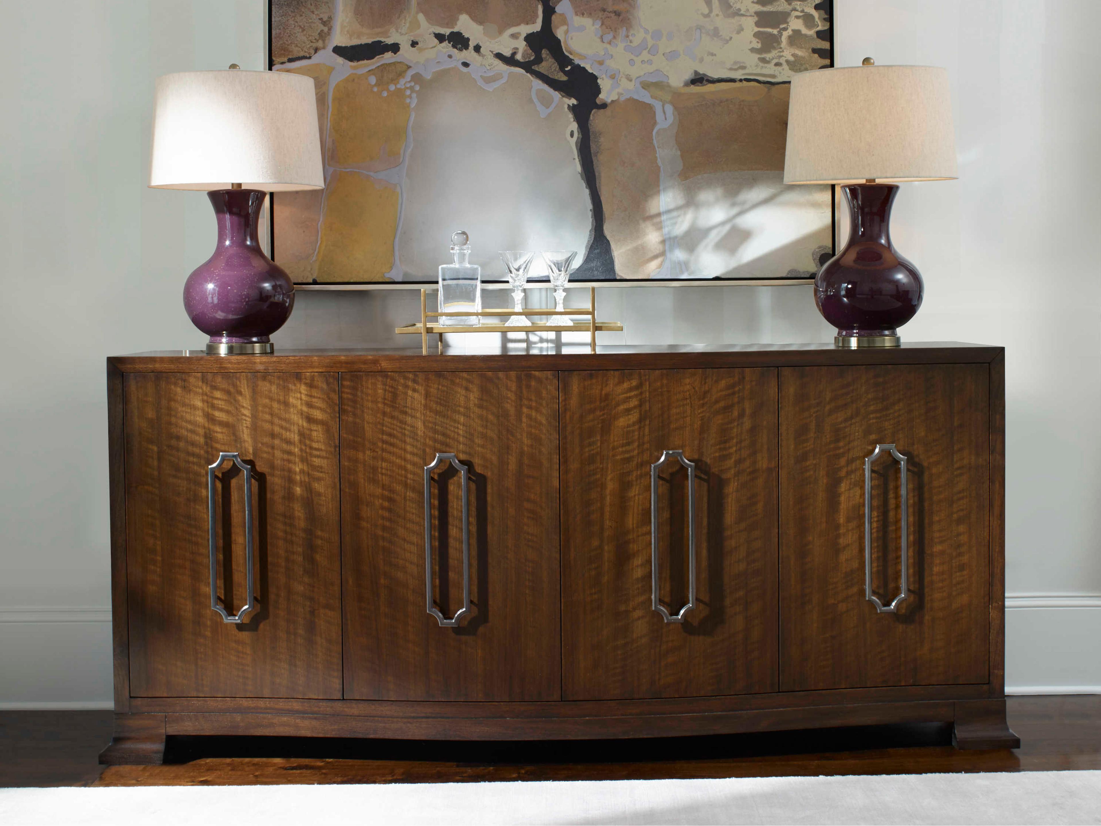 Century Furniture Citation Adrian 86" Walnut Wood Brunette Credenza Sideboard