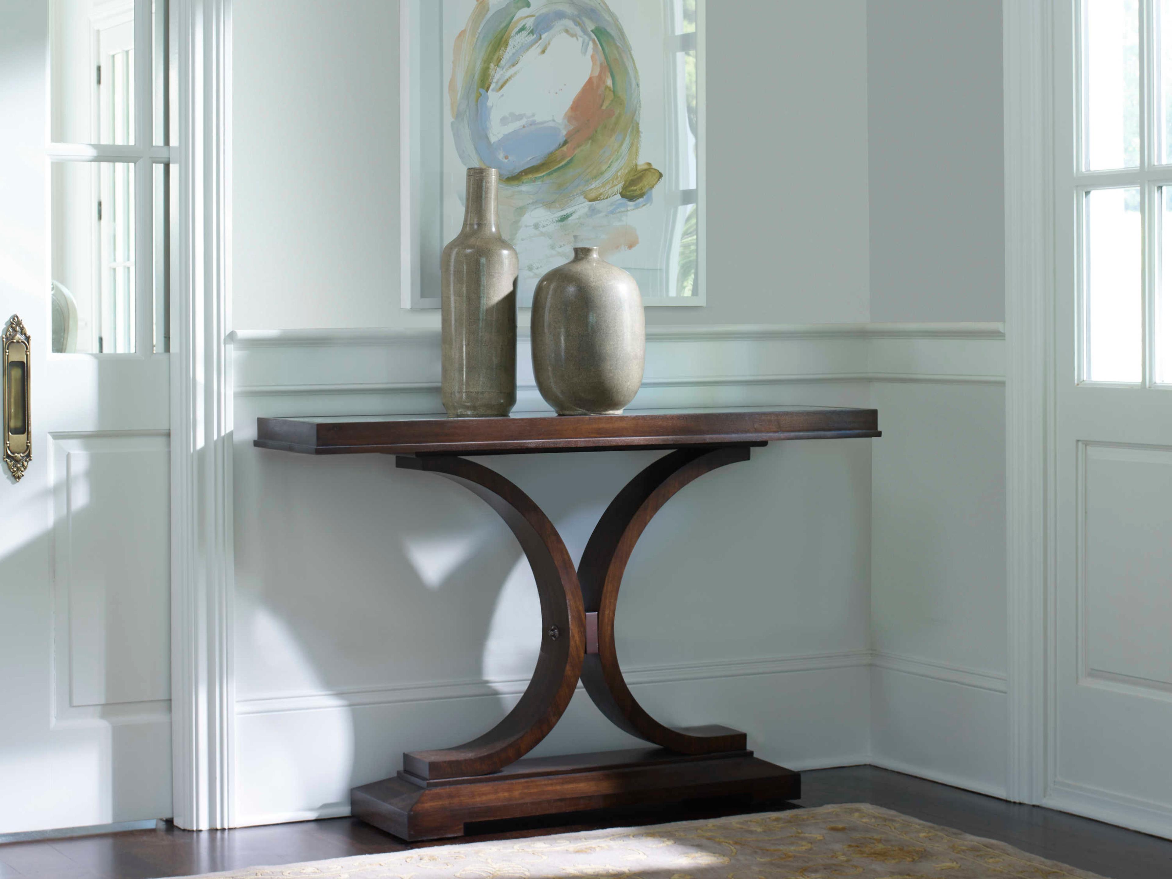 Century Furniture Citation Folsom Rectangular Mirror Brunette Console Table