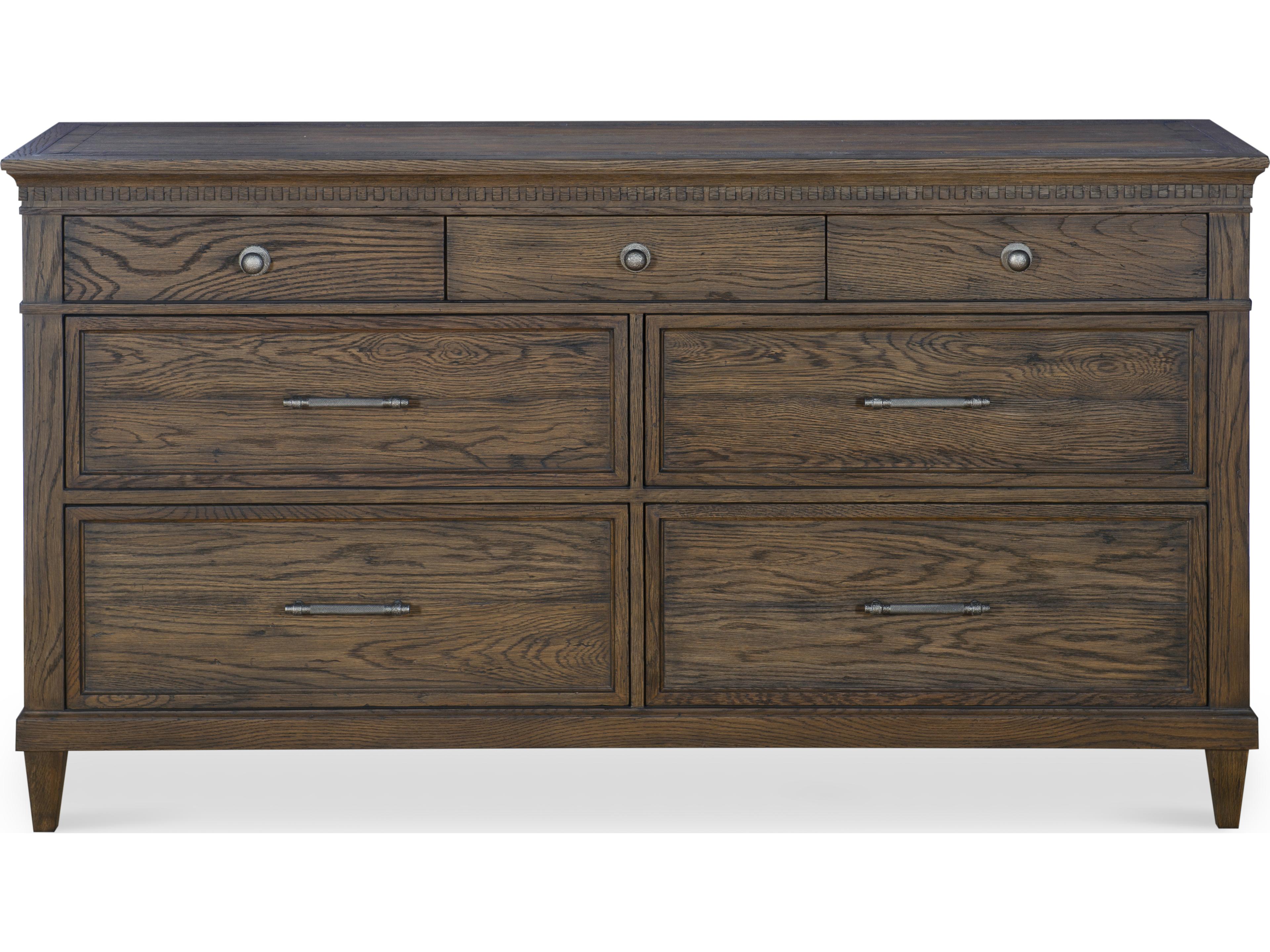 Montgomery 7-Drawer Dresser in Brown Rustic Oak
