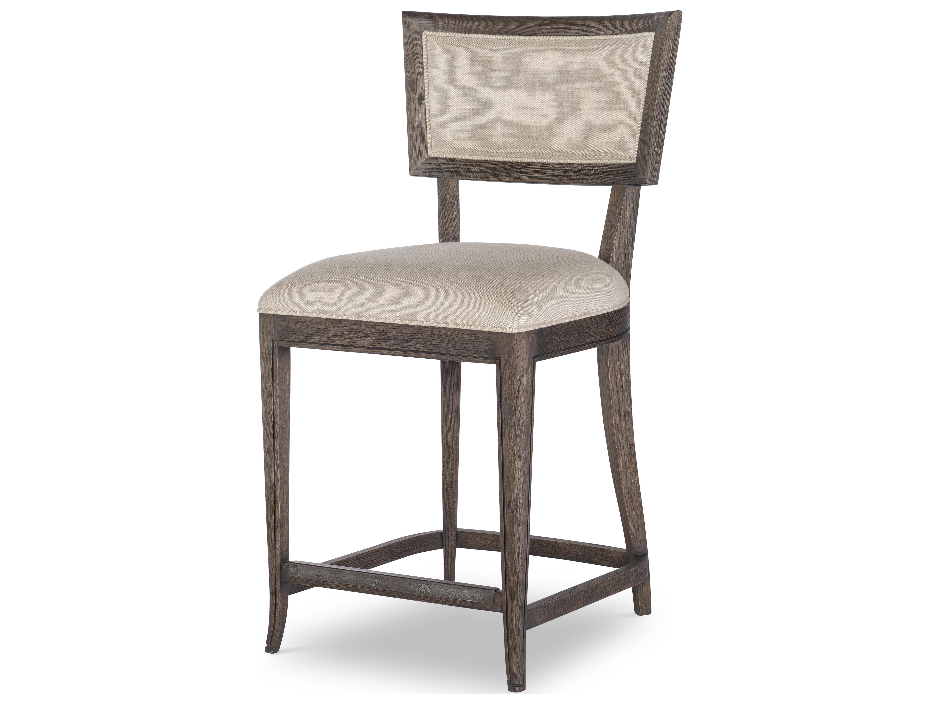 Camden Liam Upholstered Counter Stool in Brown Rustic