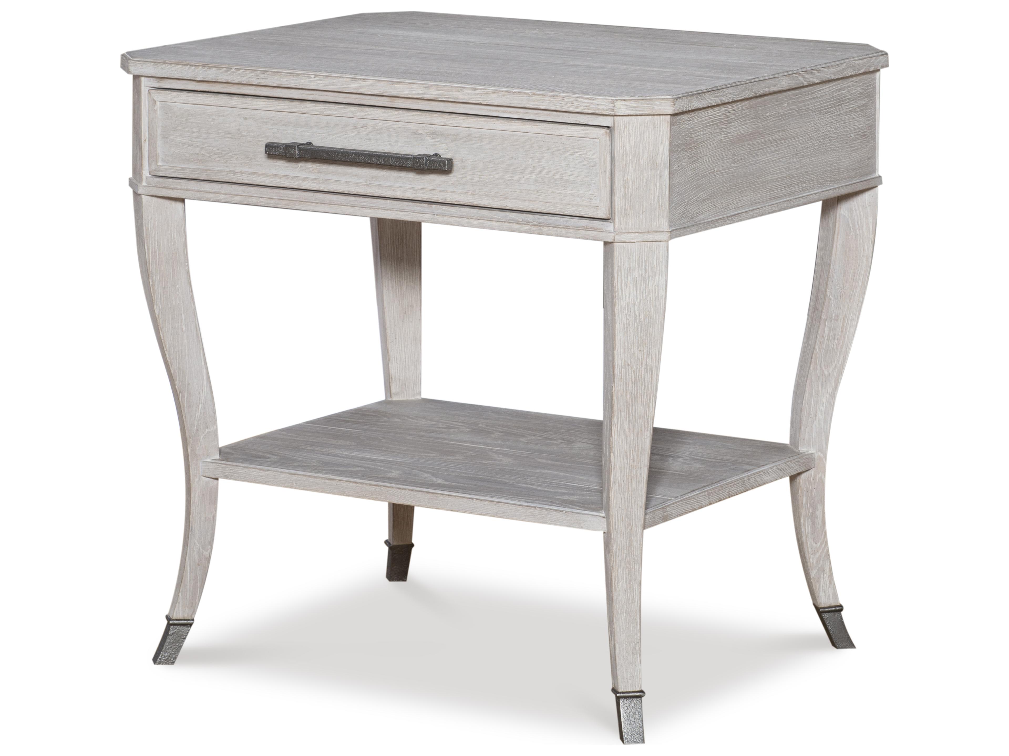 Camden White Rustic End Table