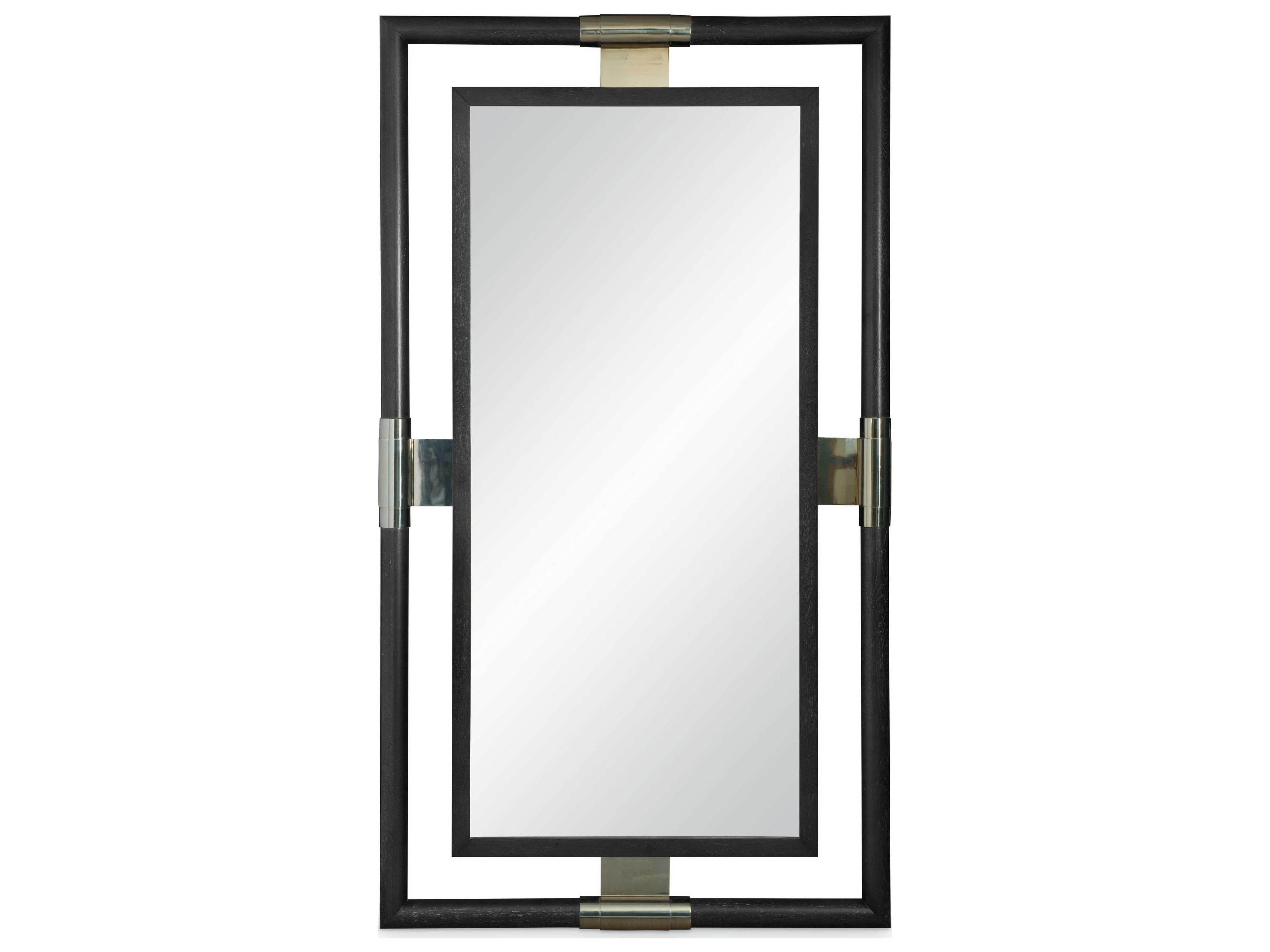 Corso Black Cerused Champagne Rectangular Floor Mirror