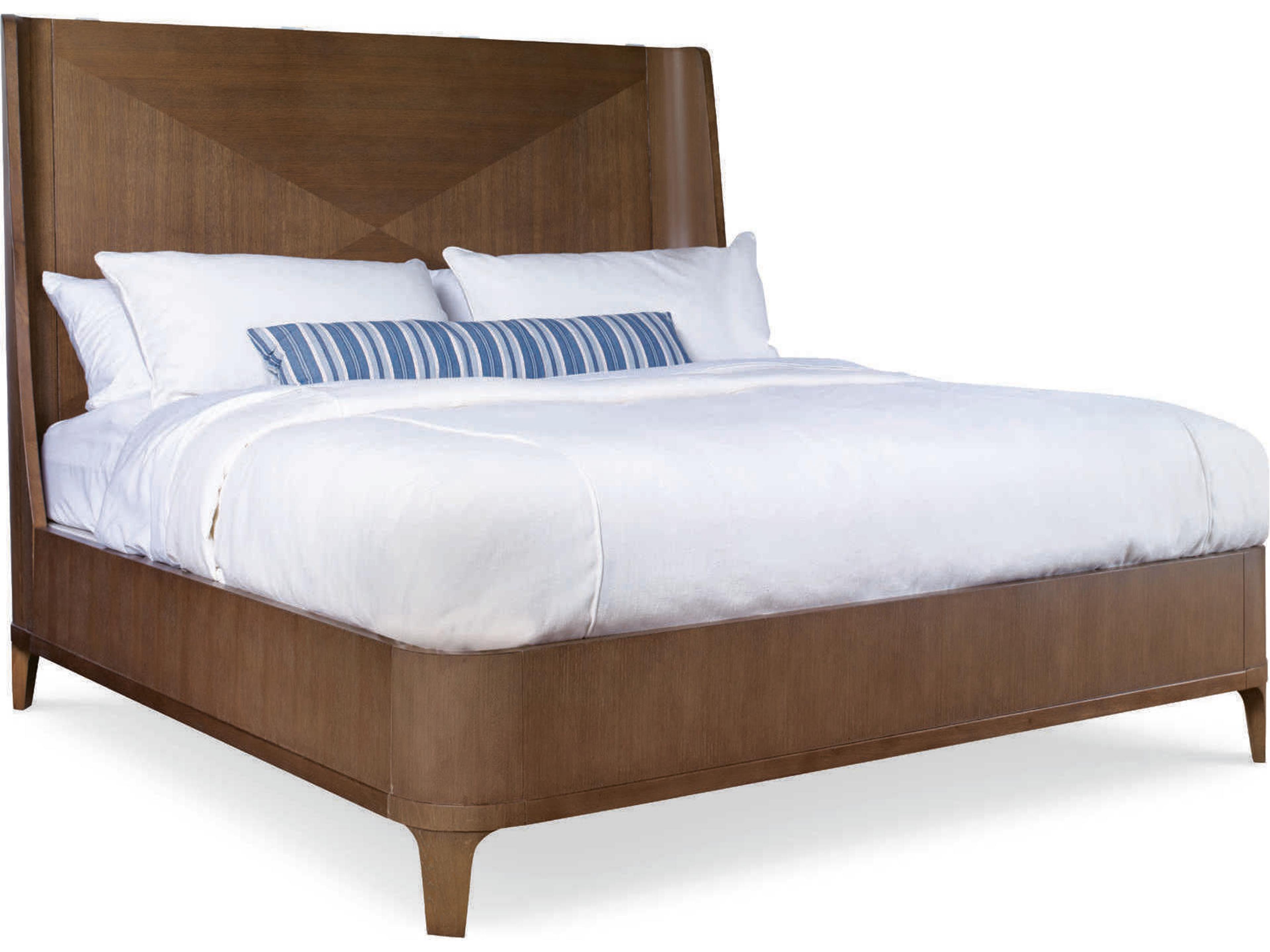 Century Furniture Bowery Place Brown Oak Wood King Platform Bed