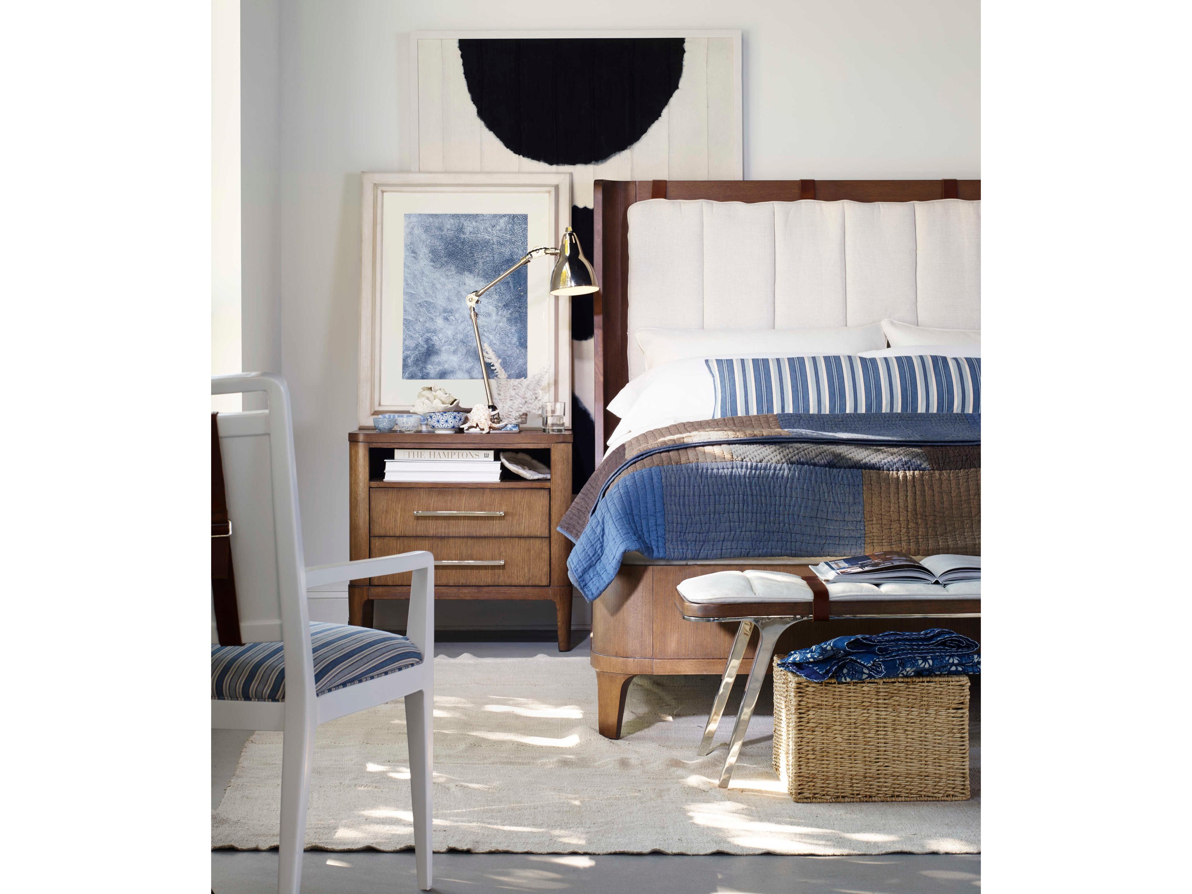 Century Furniture Bowery Place Brown Oak Wood King Platform Bed