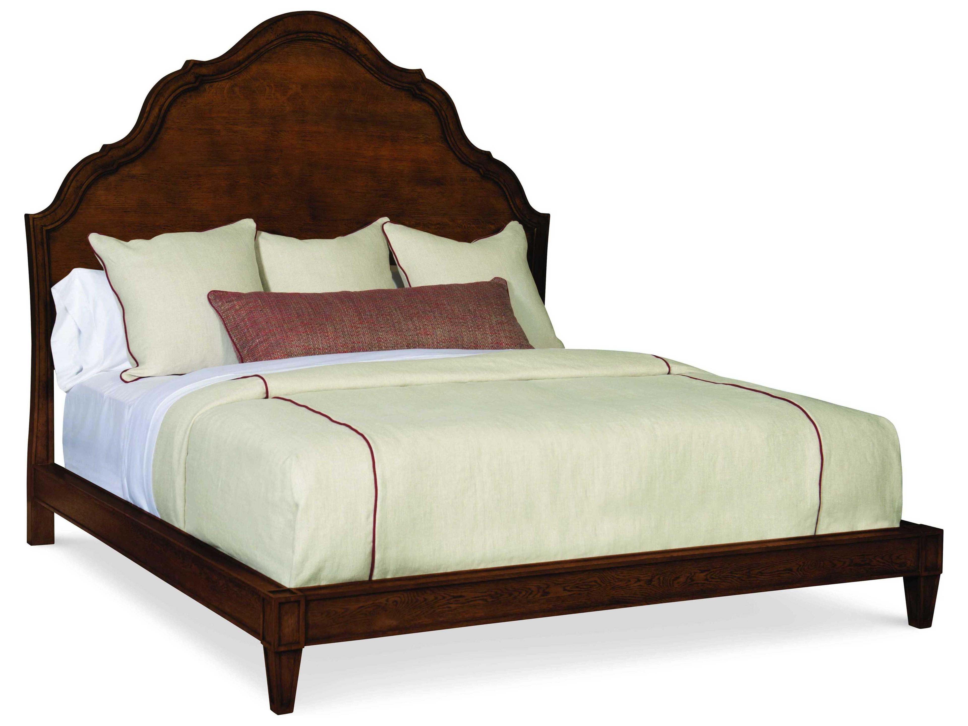 Casa Bella Sierra Brown Oak Wood King Platform Bed