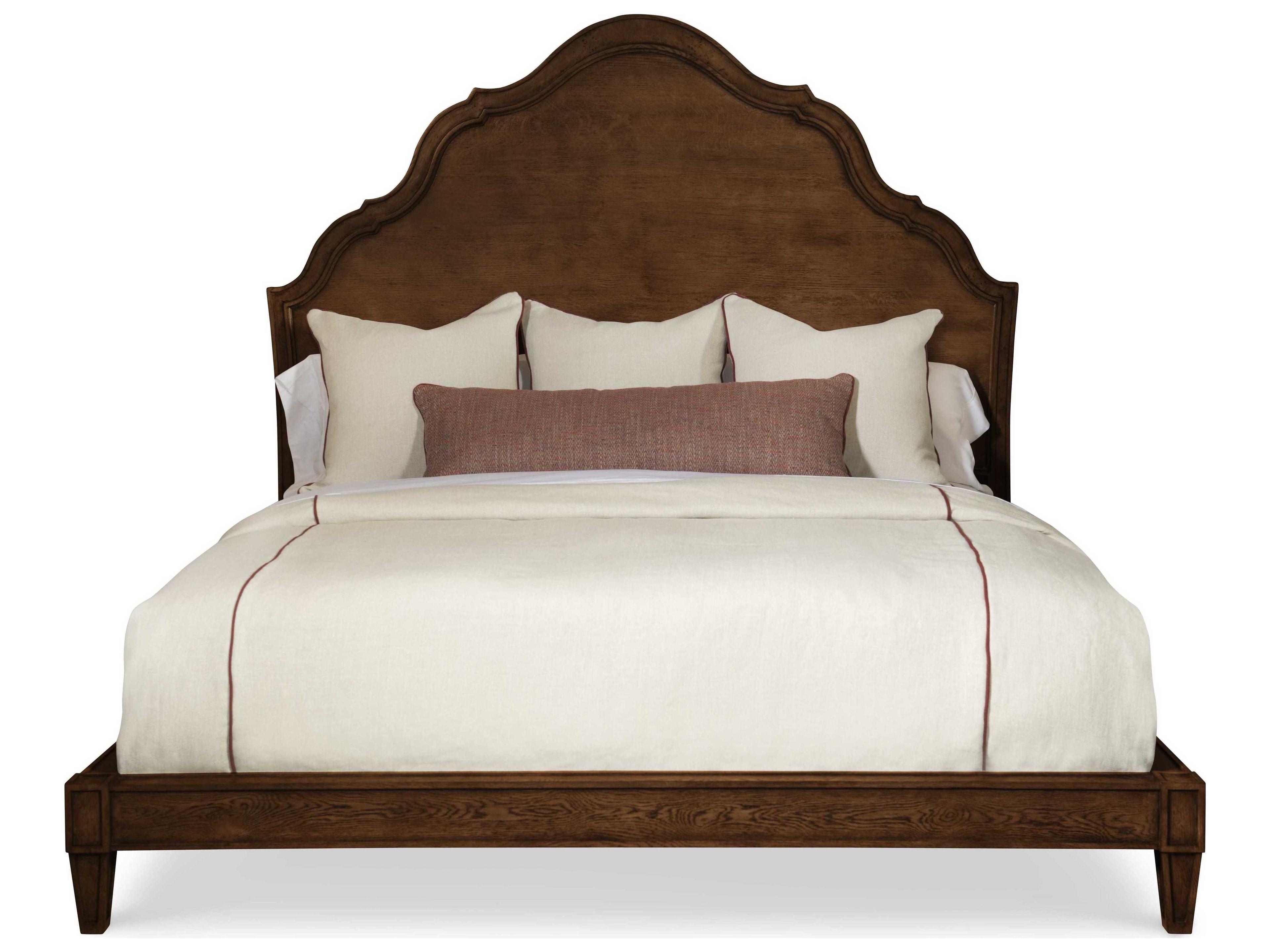 Century Furniture Casa Bella Sierra Brown Oak Wood King Platform Bed