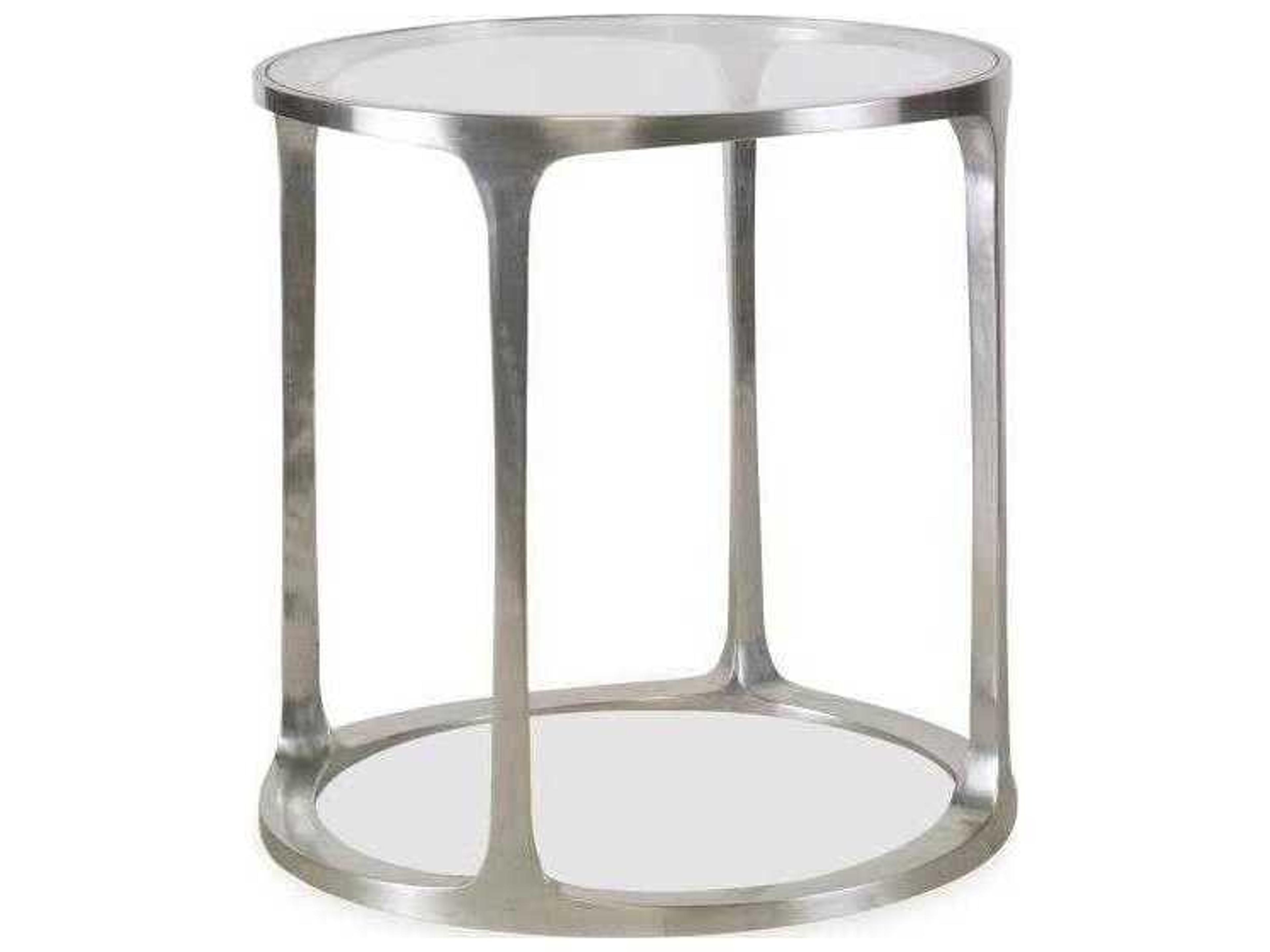 Aria Round Glass End Table