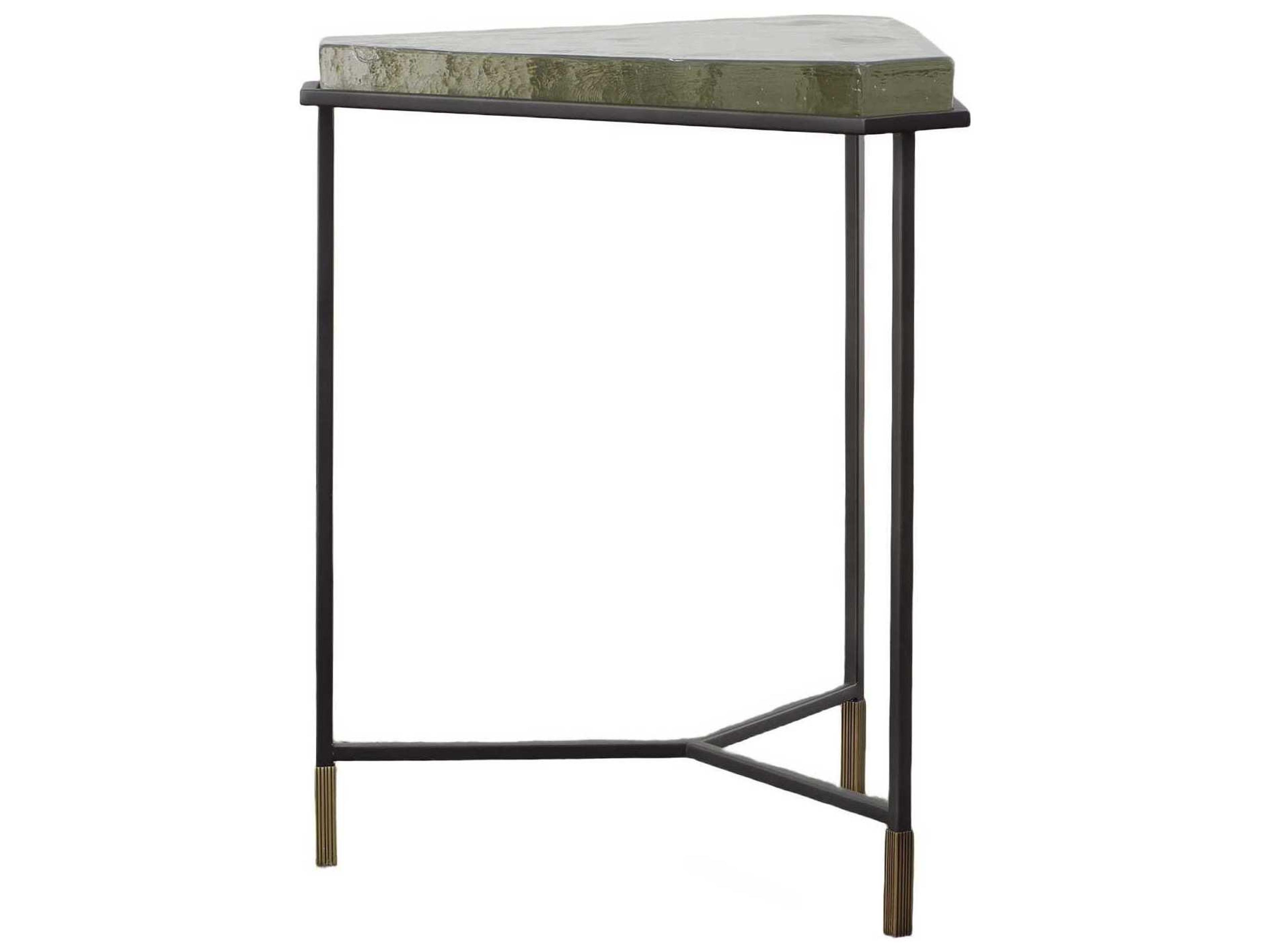 Compositions Glass Bronze End Table