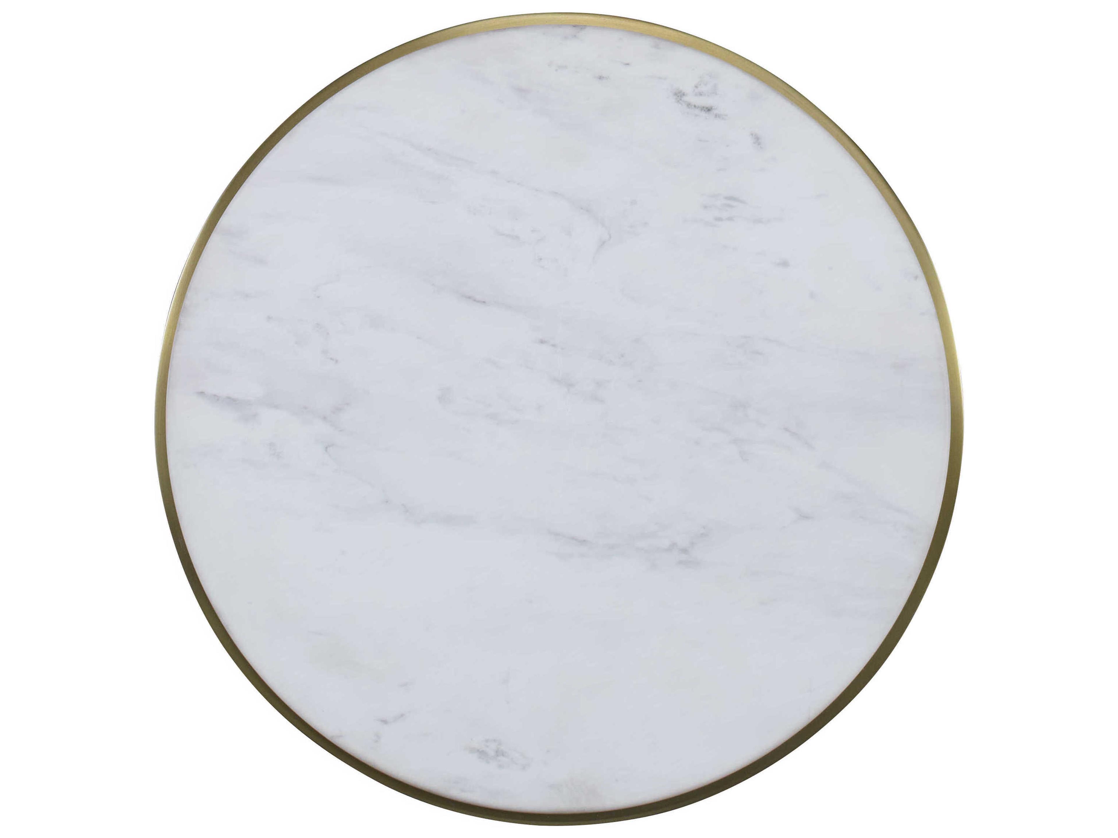 Century Furniture Cadence Round Carra Marble Sand Cerused End Table