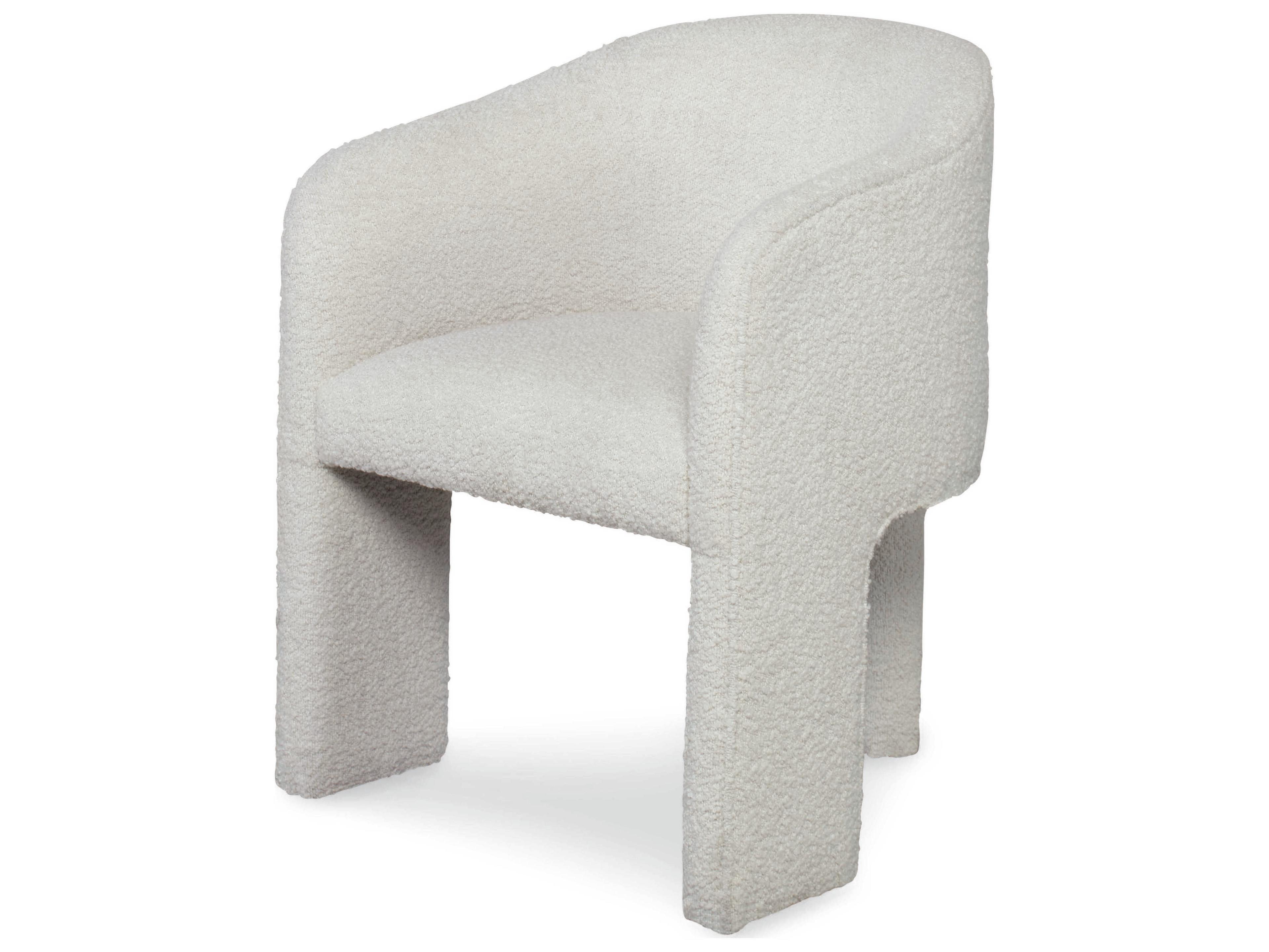 Cadence White Upholstered Arm Dining Chair