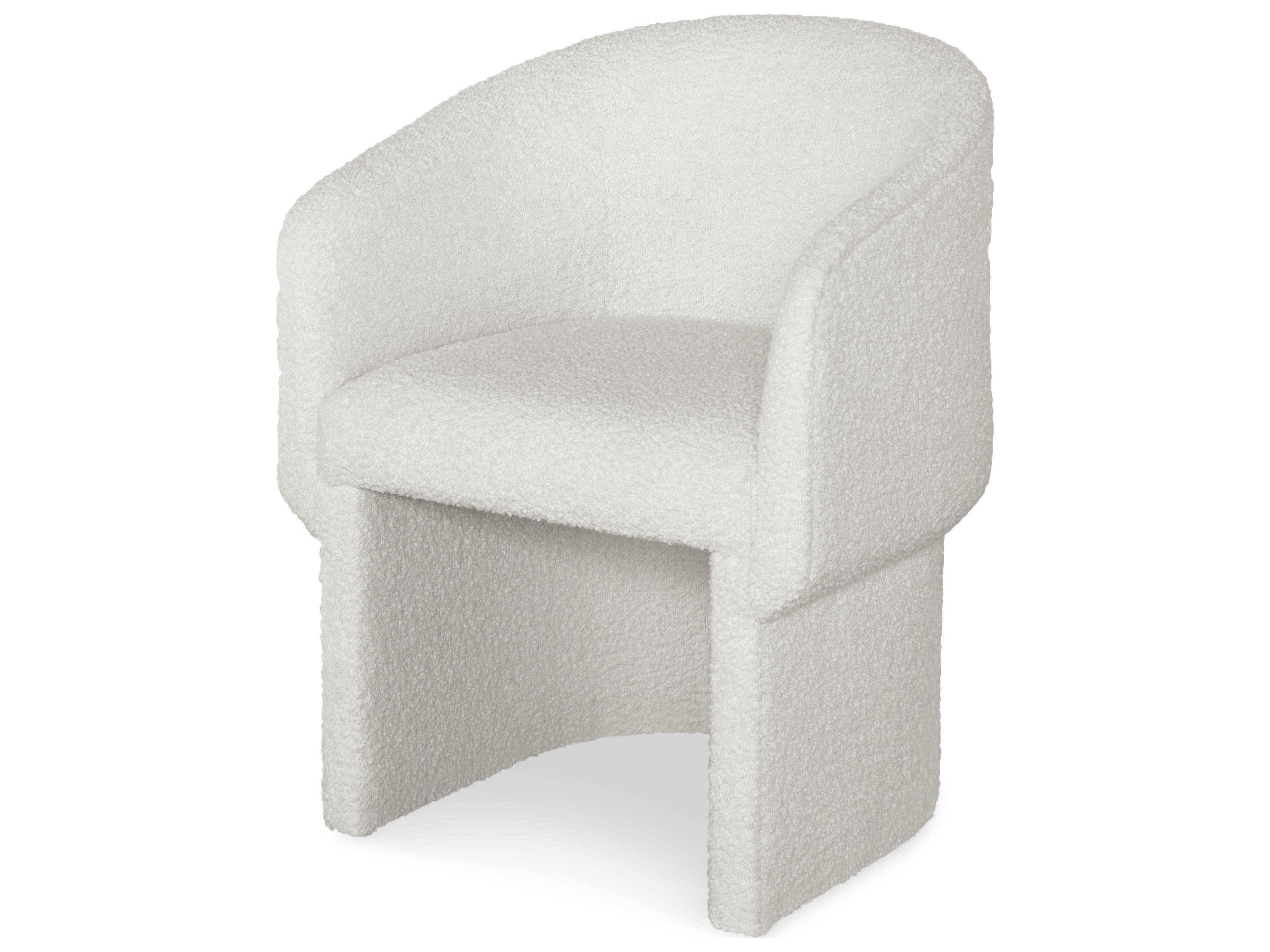 Cadence White Upholstered Arm Dining Chair