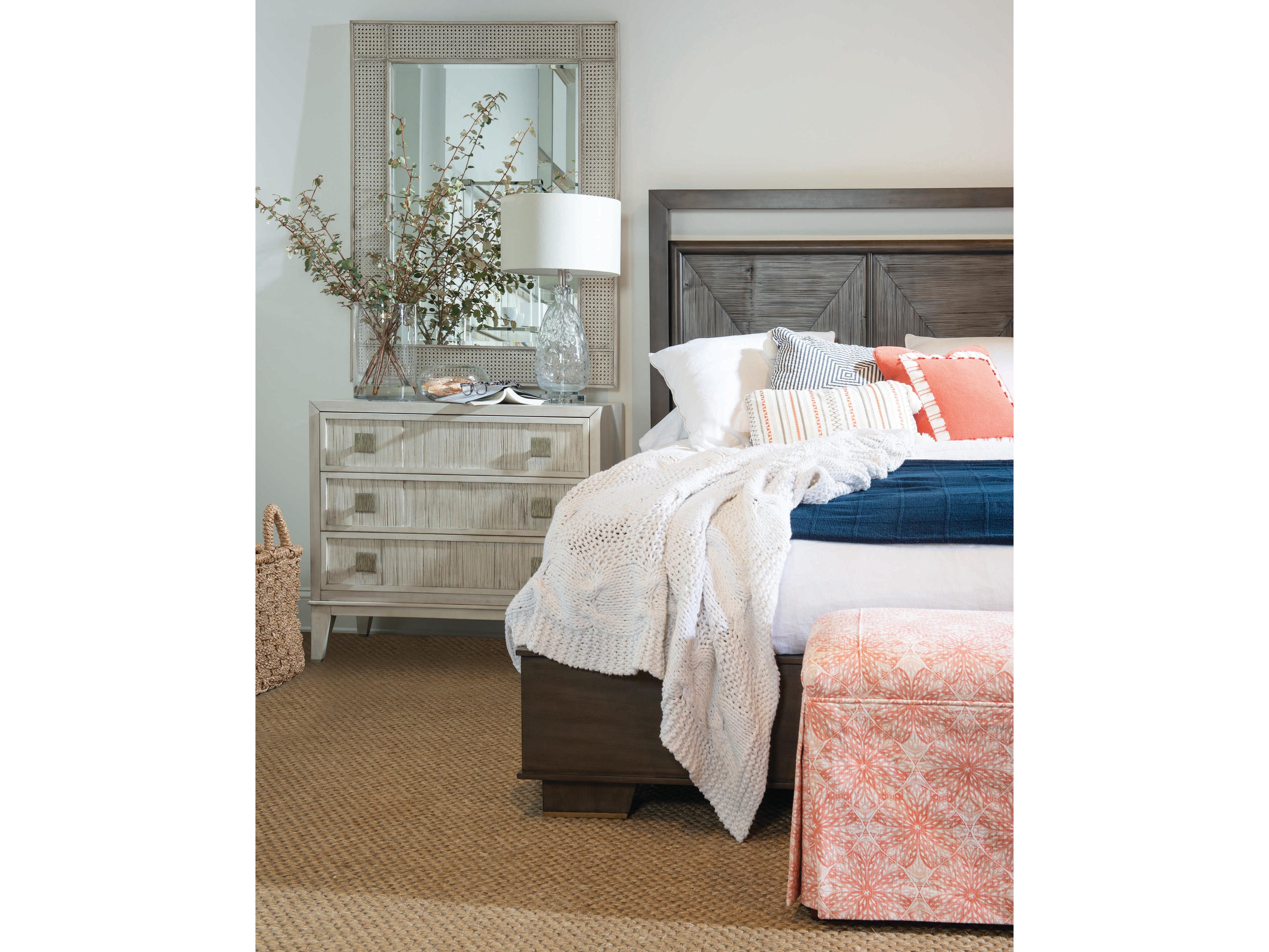 Century Furniture Curate Mink Brown Bamboo Wood King Platform Bed