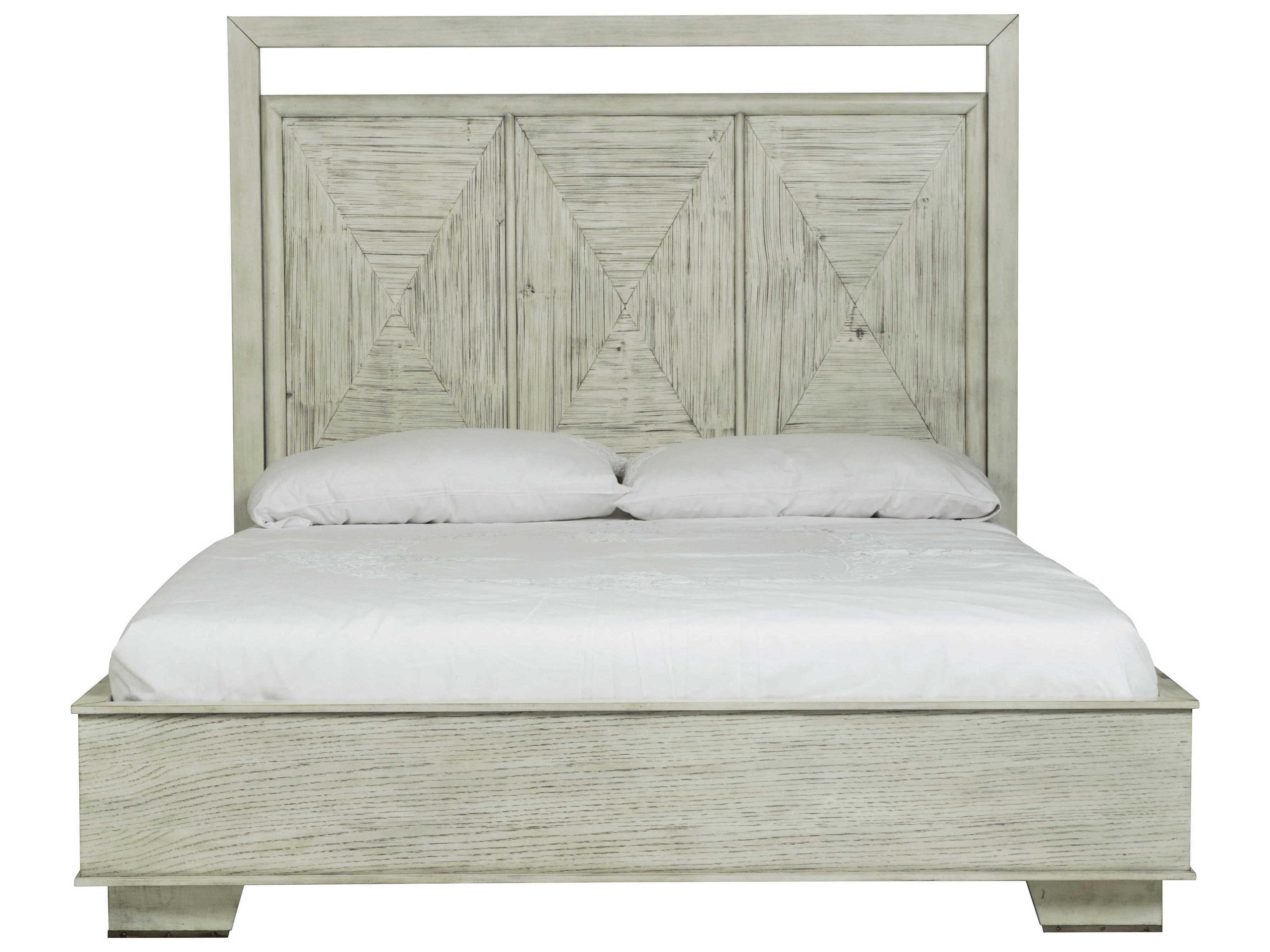 Curate Peninsula White Bamboo Wood Queen Platform Bed