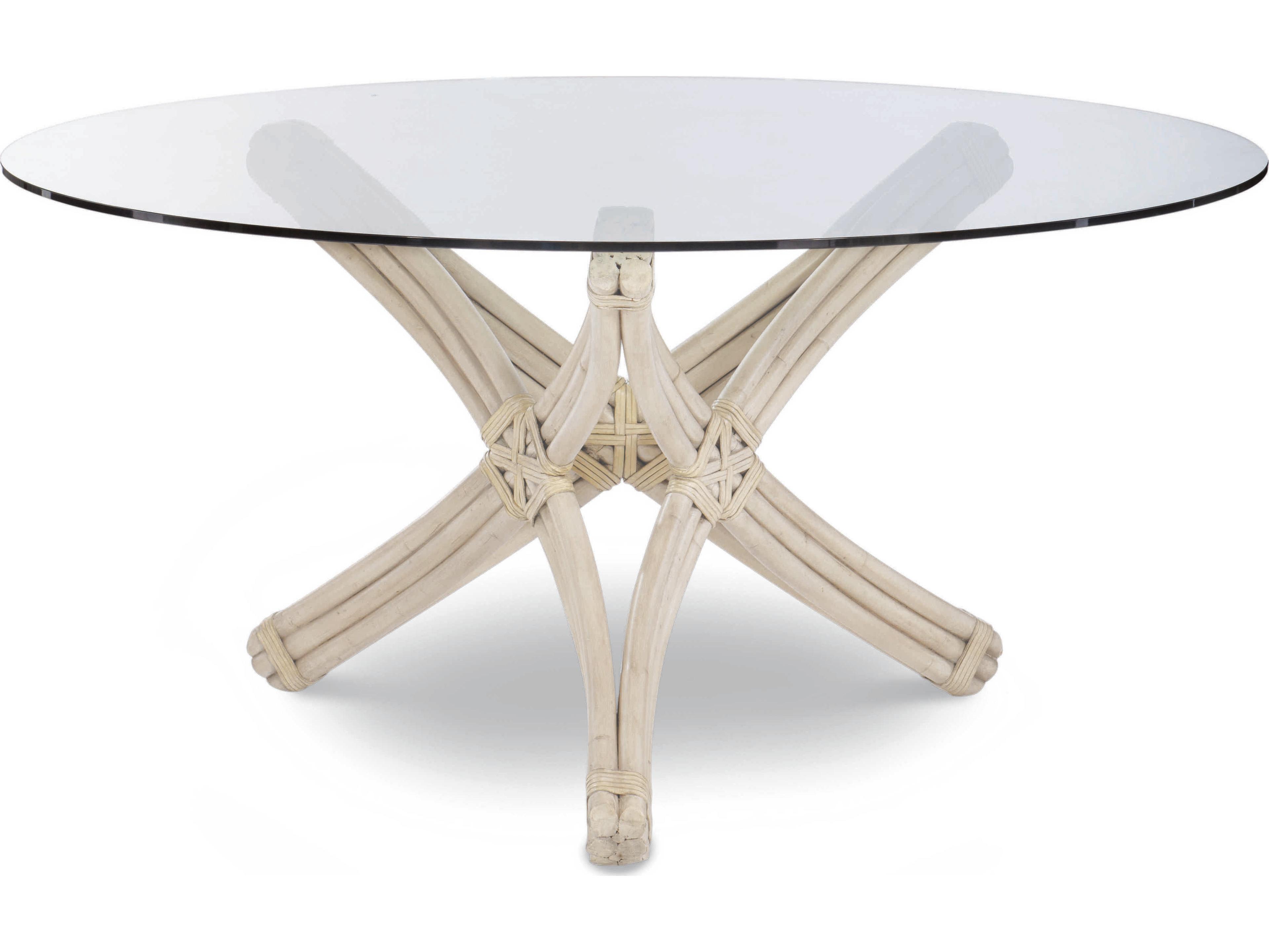 Century Furniture Curate Round Glass Peninsula Dining Table