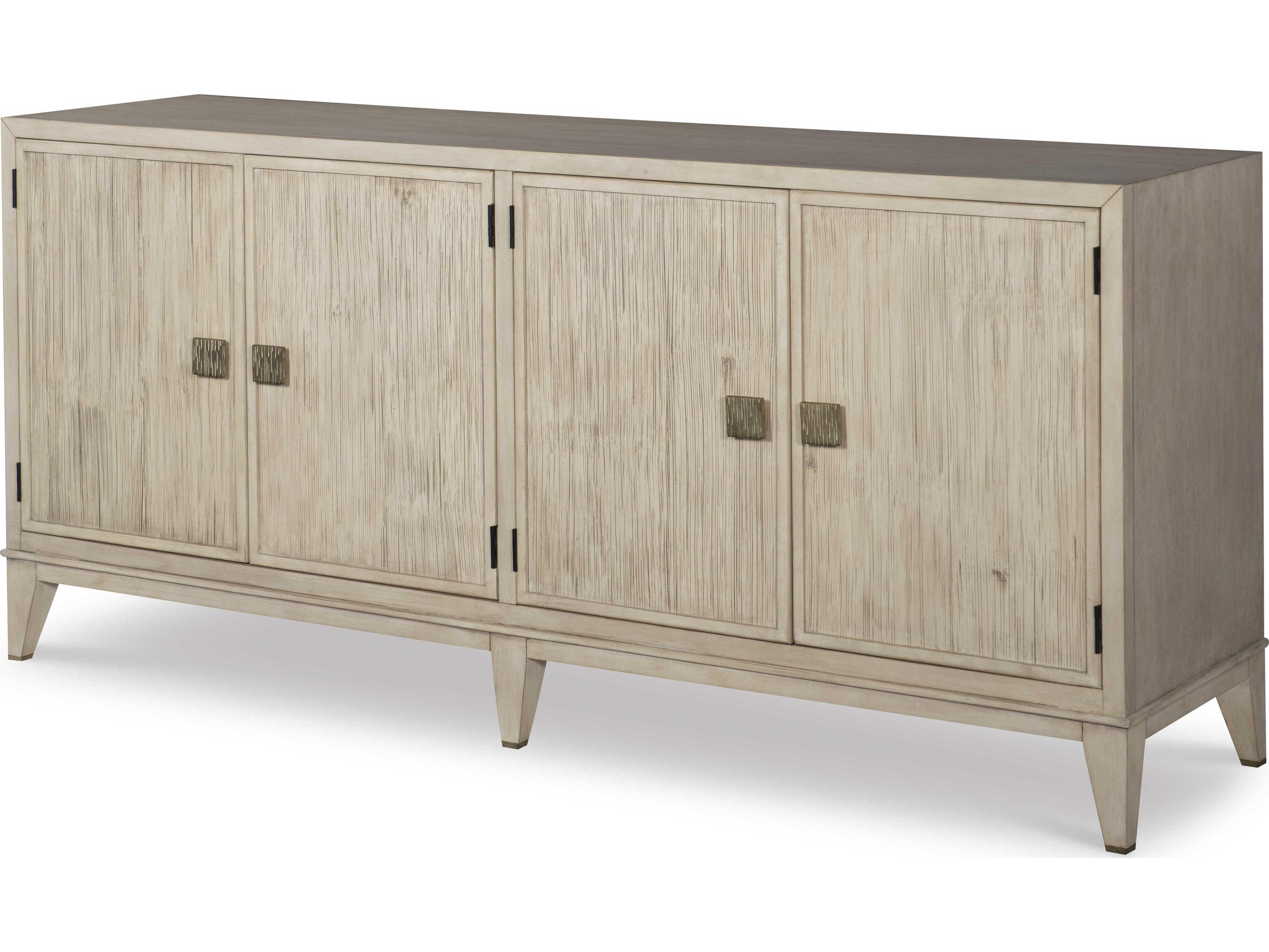 Curate 78" Bamboo Wood Peninsula Credenza Sideboard