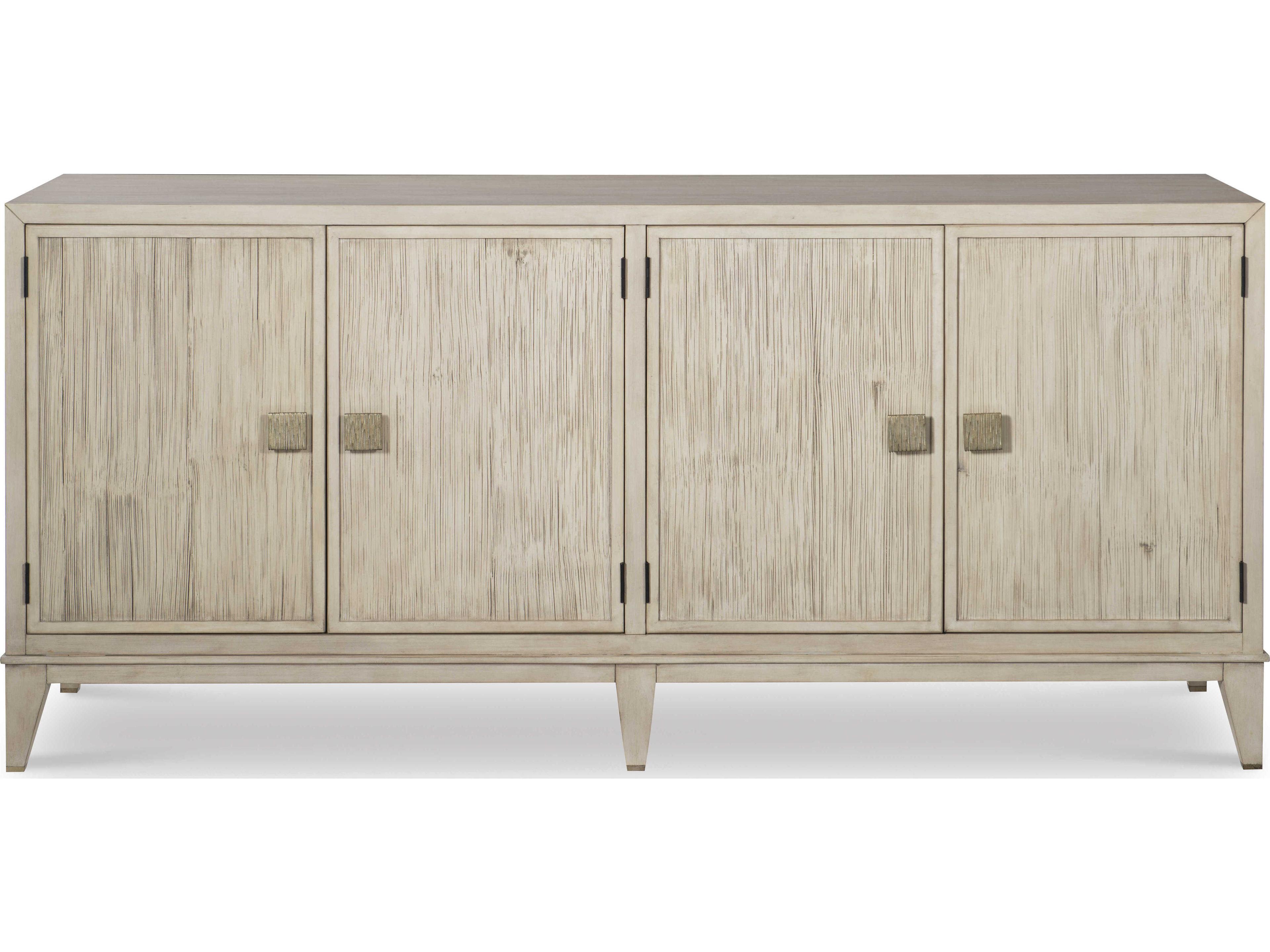 Century Furniture Curate 78" Bamboo Wood Peninsula Credenza Sideboard