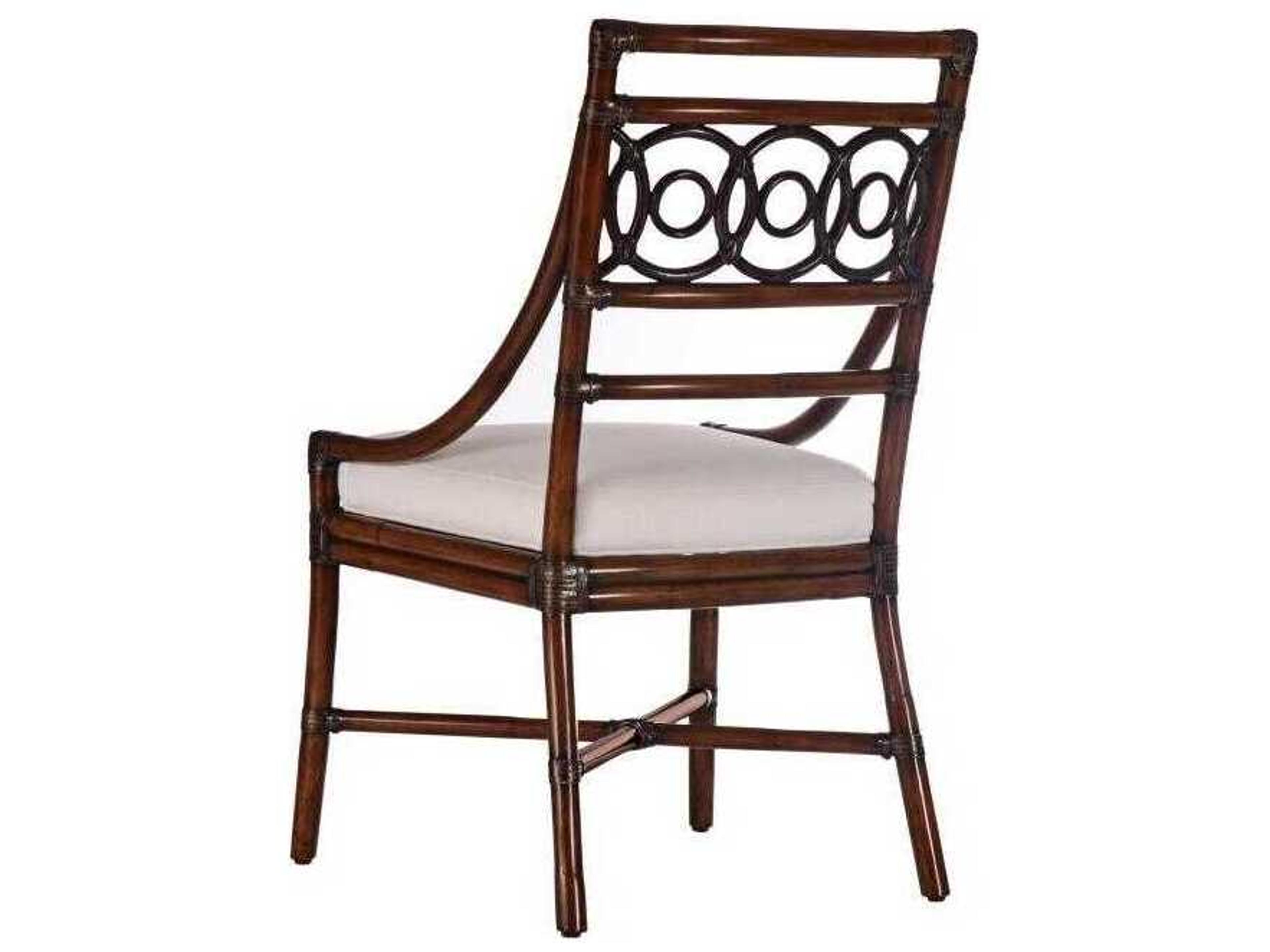 Circles Upholstered Rattan Dining Side Chair