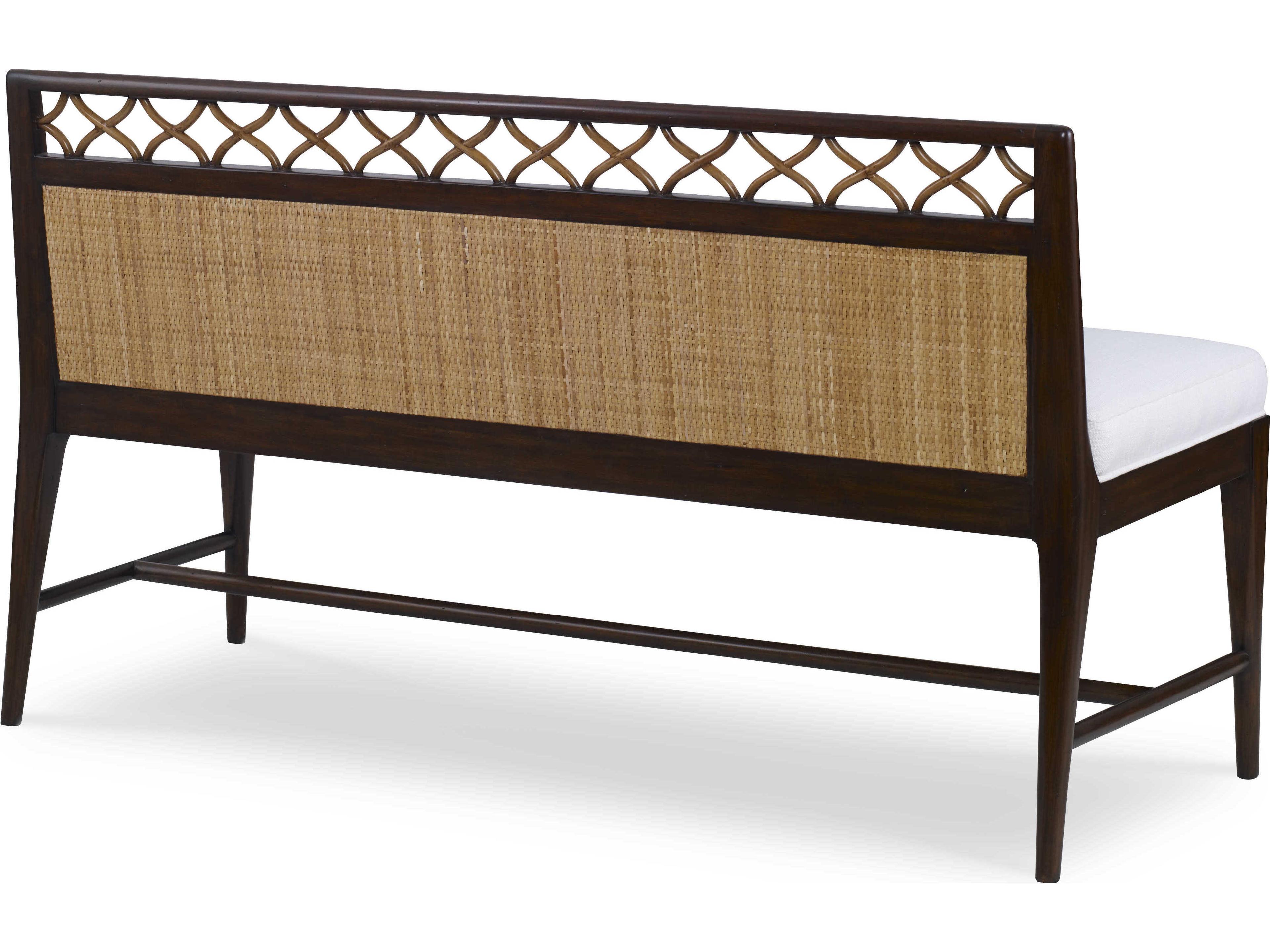 Century Furniture Curate Flax Black Upholstered Accent Bench