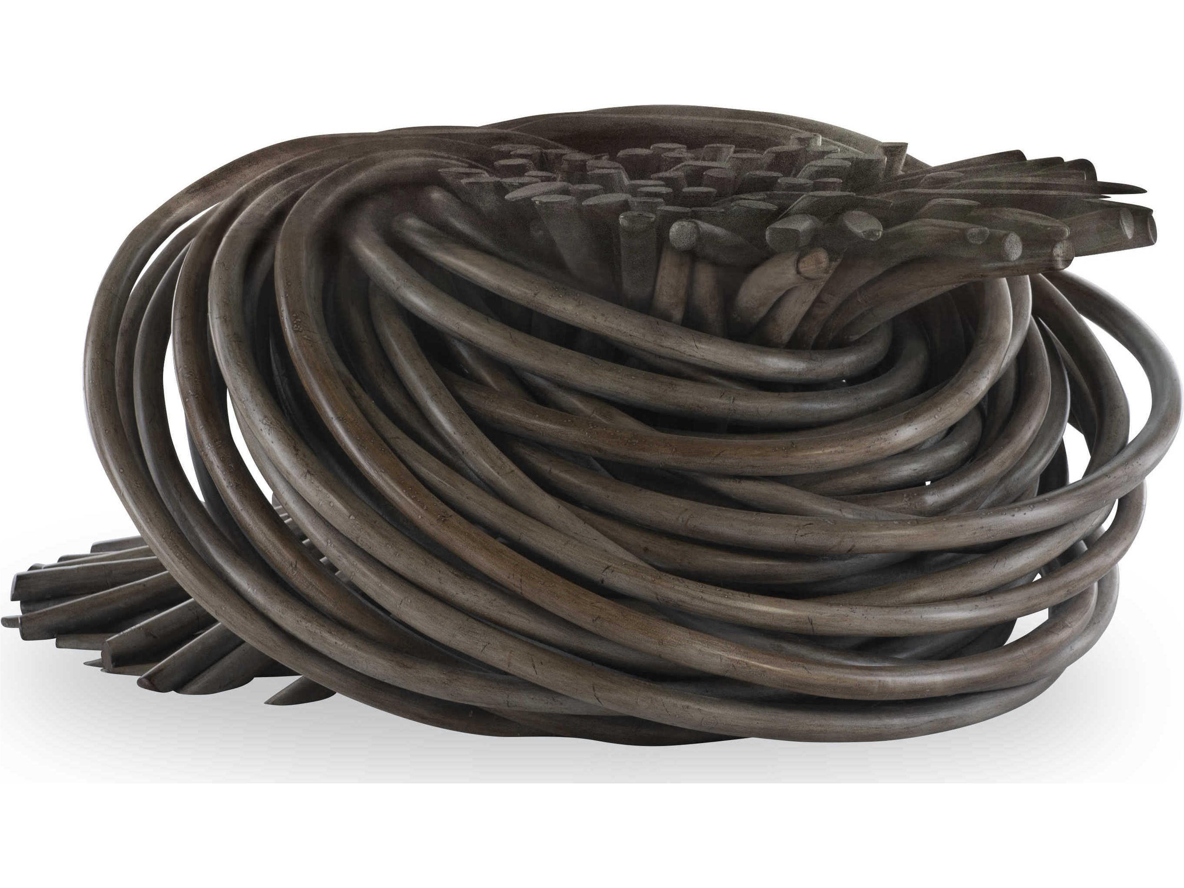 Century Furniture Curate Round Glass Grey Coffee Table