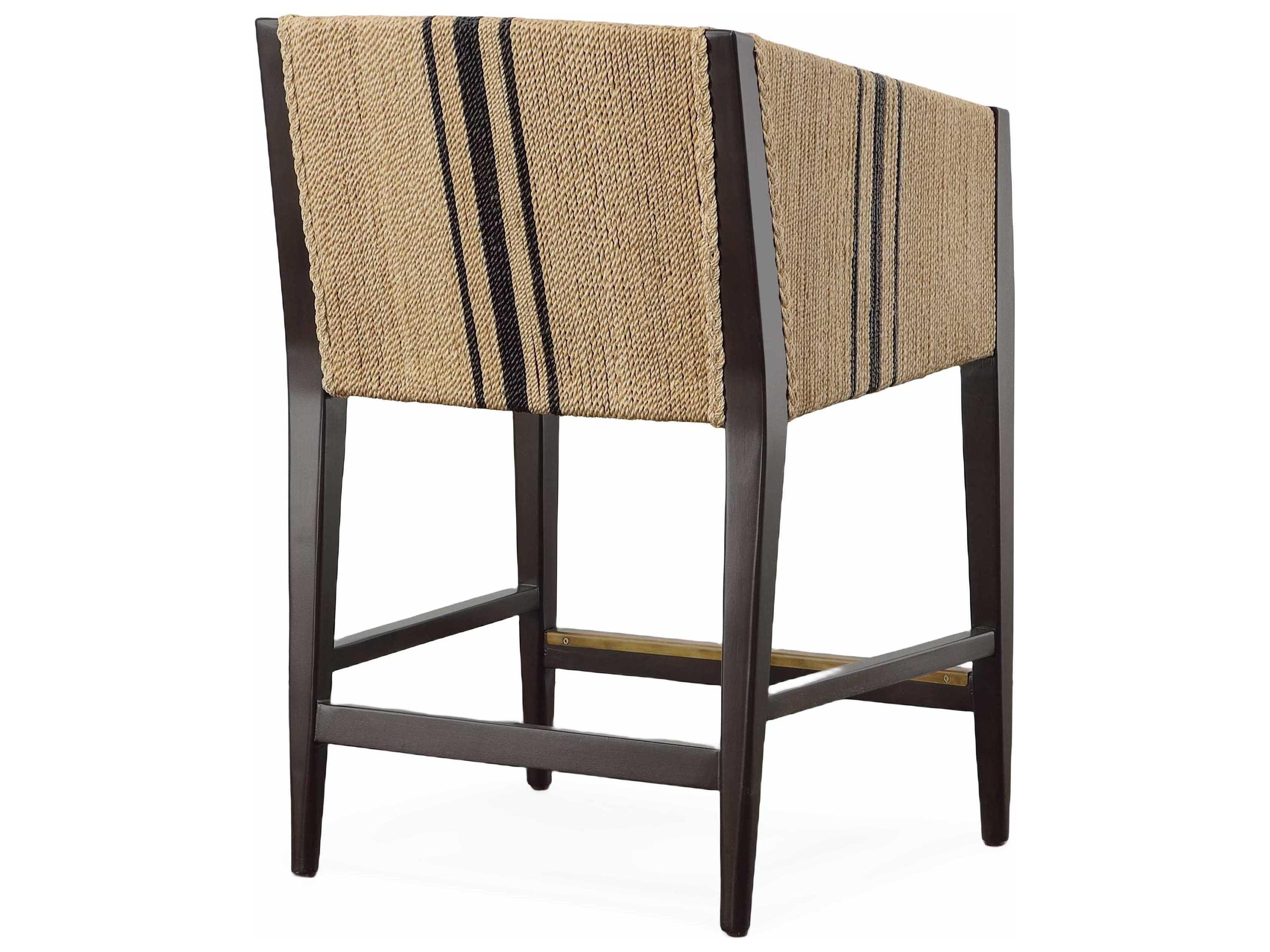 Century Furniture Curate Upholstered Mahogany Wood Counter Stool