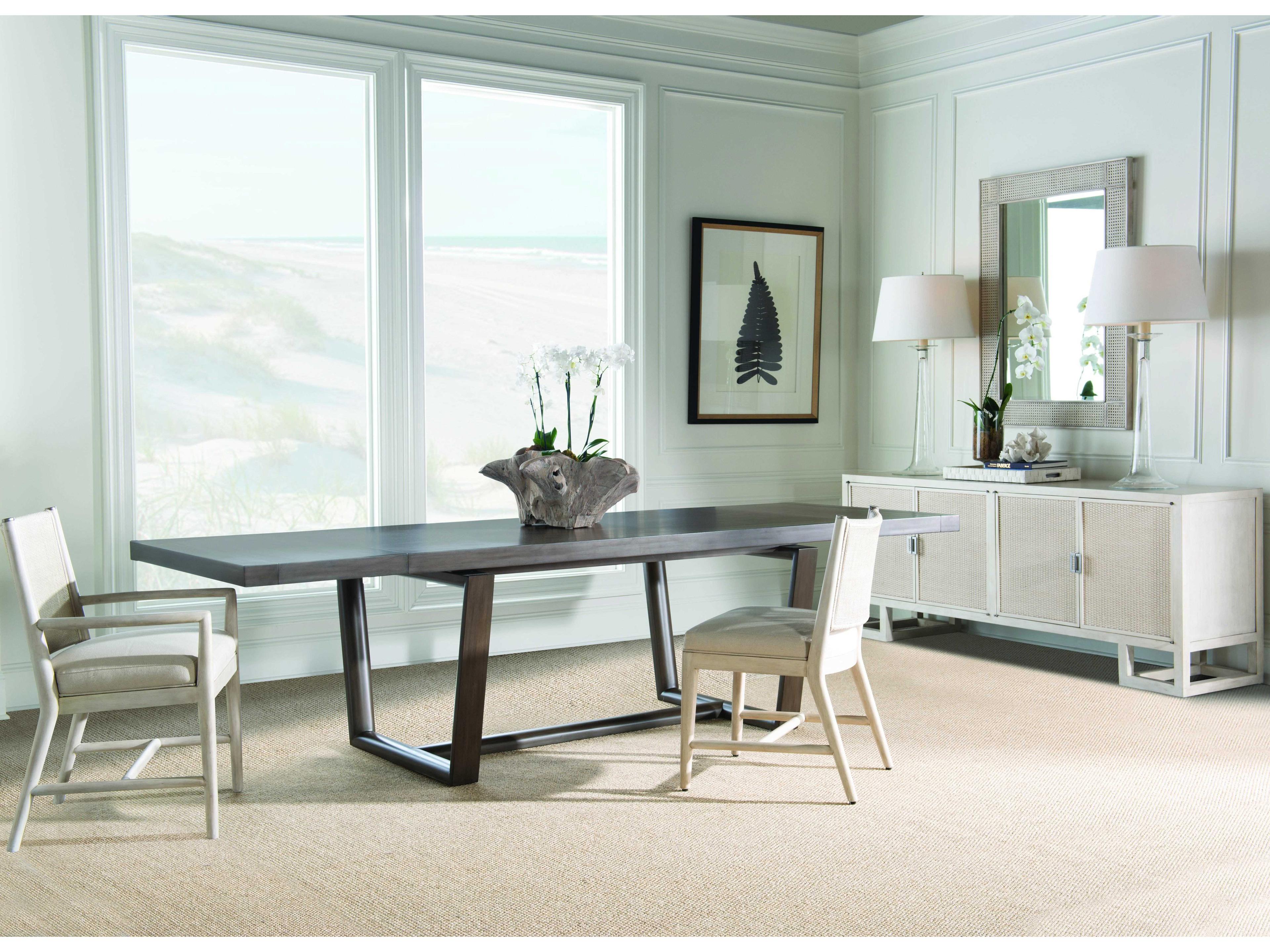 Century Furniture Curate Extendable Rectangular Wood Mink Dining Table