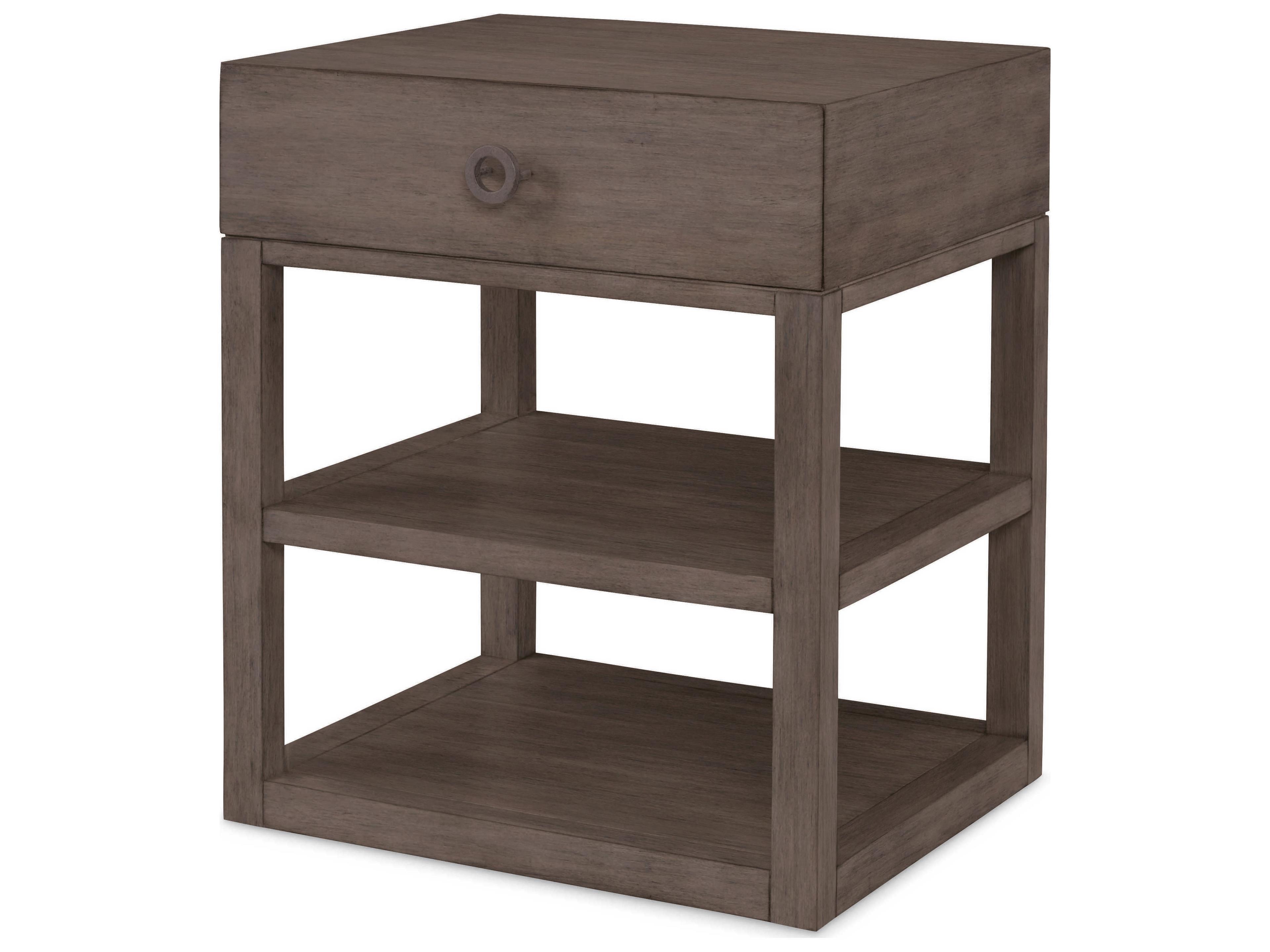 Curate 1-Drawer Brown Nightstand