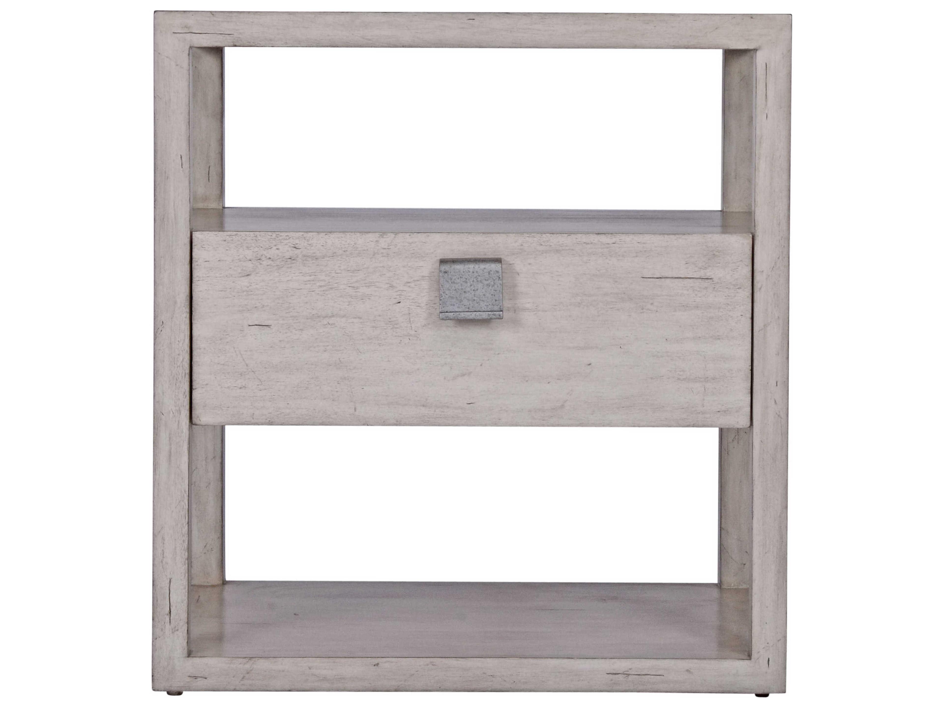 Century Furniture Curate 1-Drawer White Mahogany Wood Nightstand