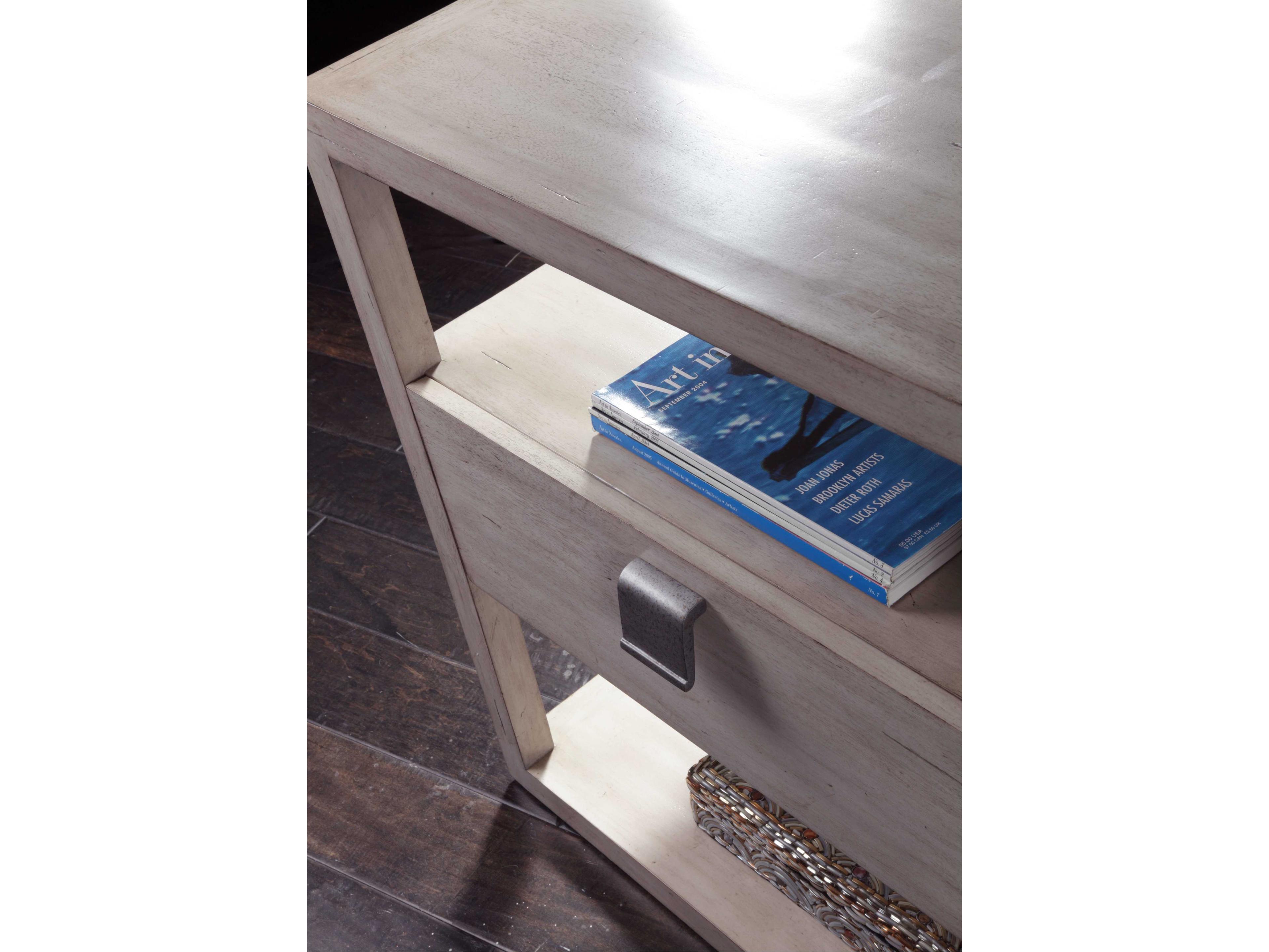 Century Furniture Curate 1-Drawer White Mahogany Wood Nightstand