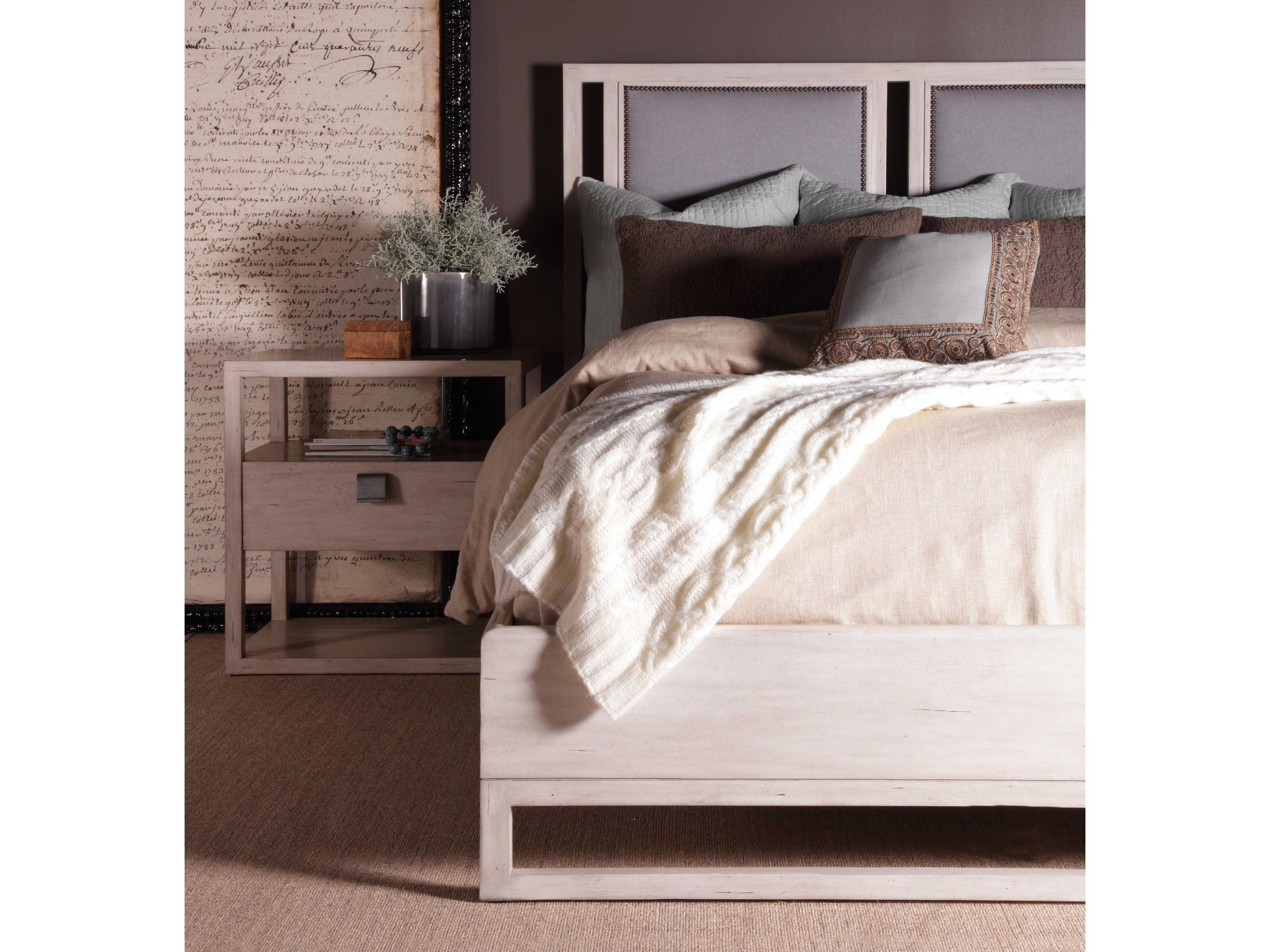 Century Furniture Curate 1-Drawer White Mahogany Wood Nightstand