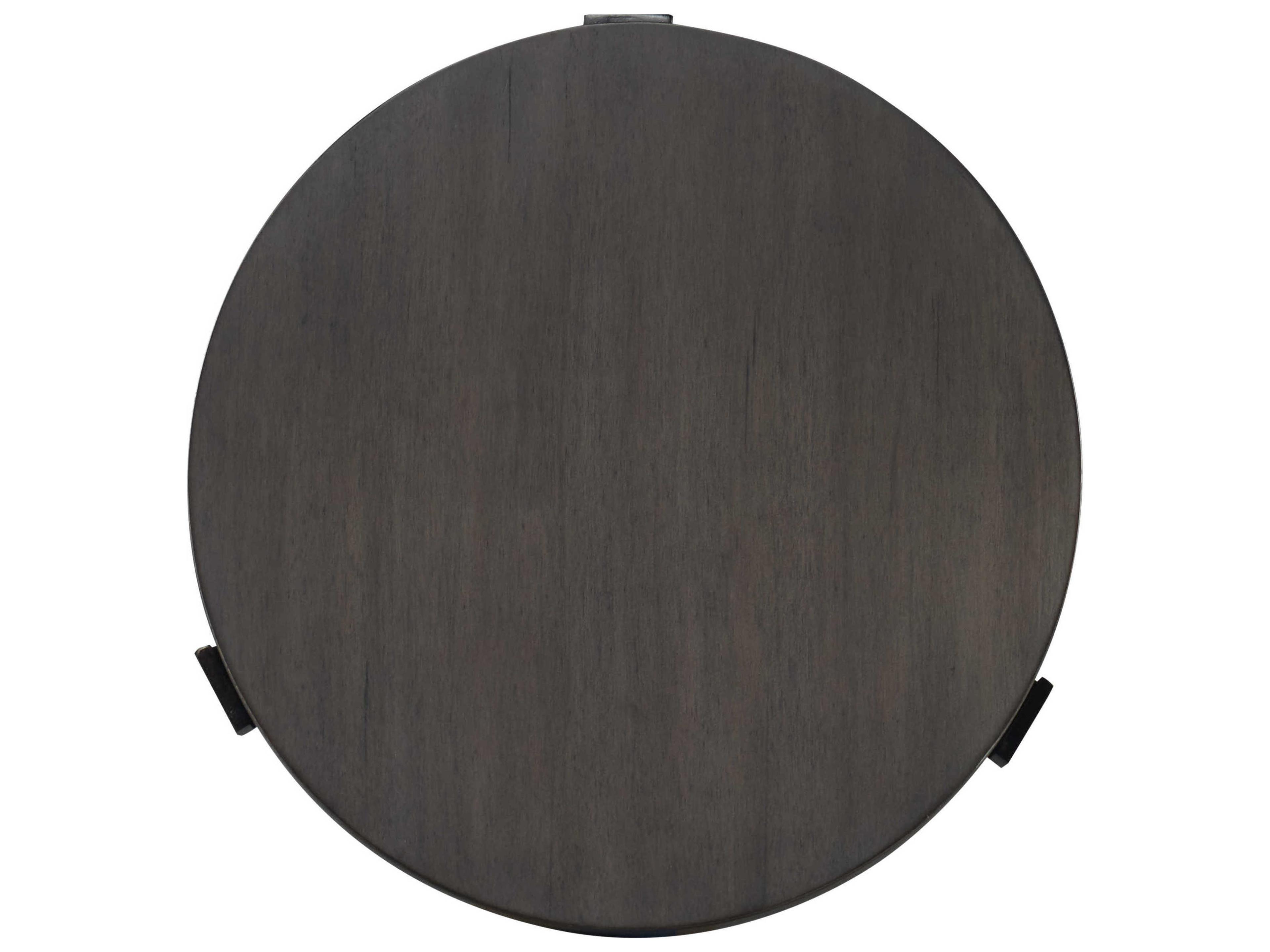 Century Furniture Curate Round Wood Mink Bronze End Table