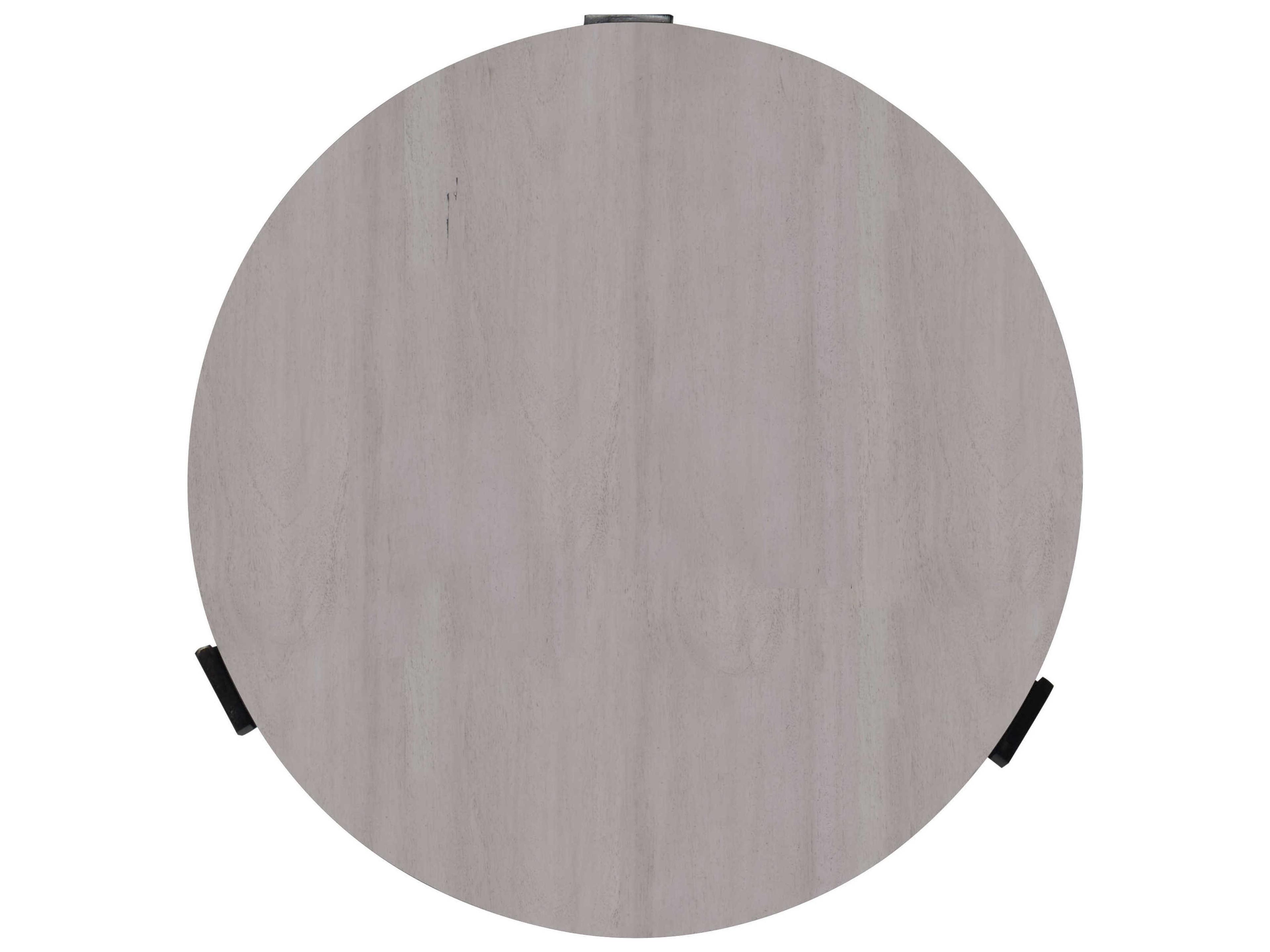 Century Furniture Curate Round Wood Peninsula Pewter End Table