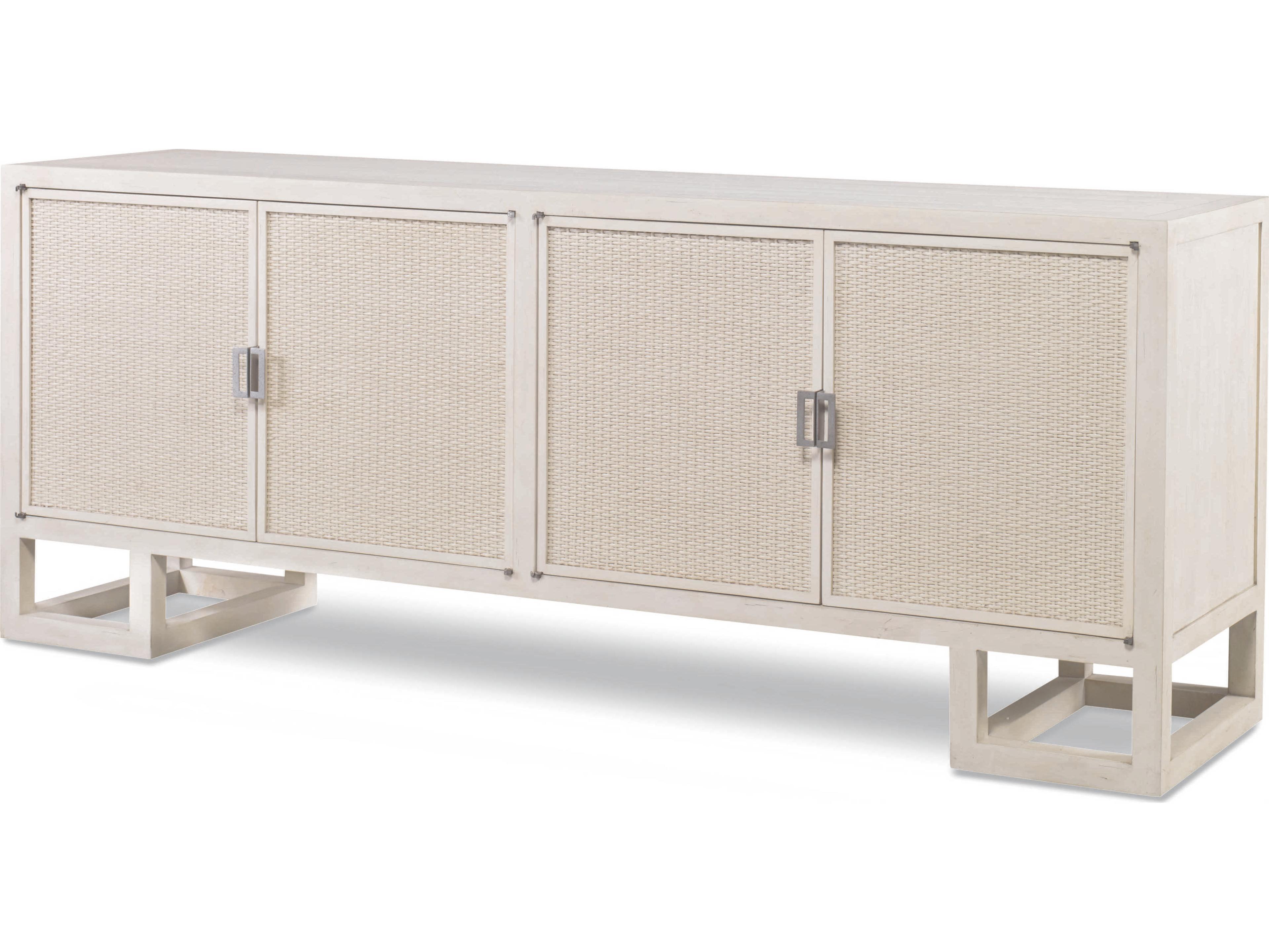 Curate 81" Mahogany Wood Peninsula Credenza Sideboard