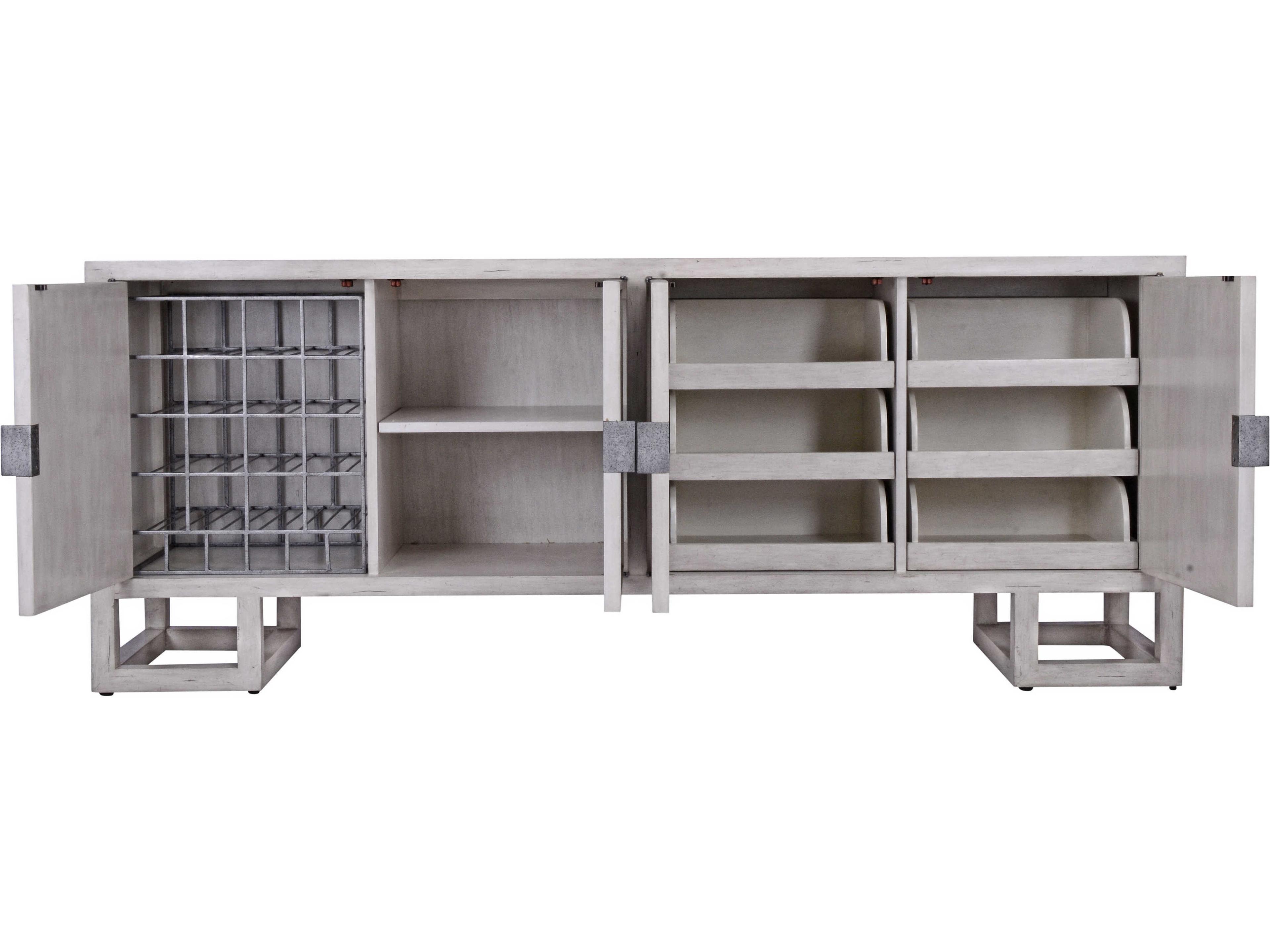 Century Furniture Curate 81" Mahogany Wood Peninsula Credenza Sideboard