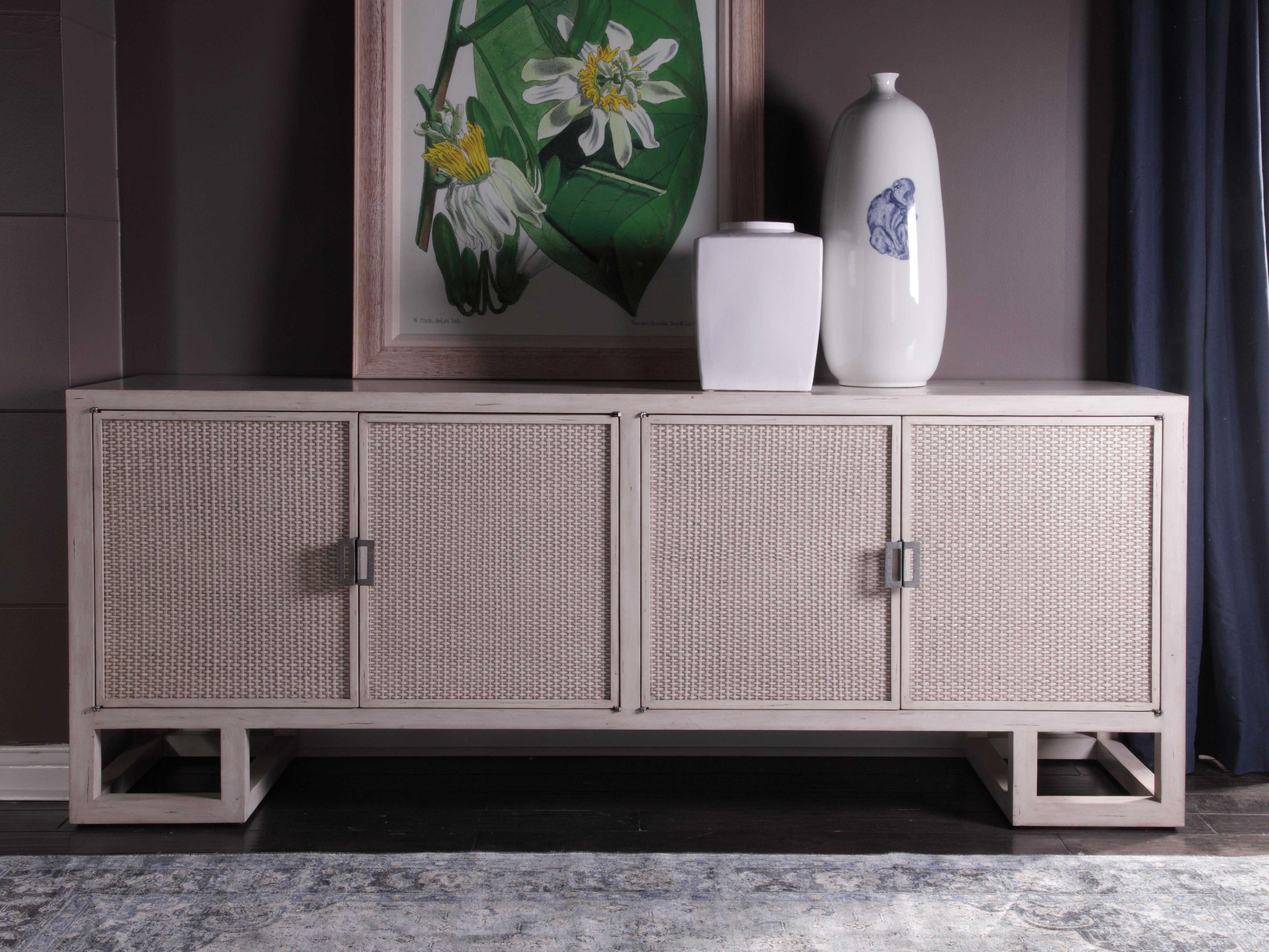 Century Furniture Curate 81" Mahogany Wood Peninsula Credenza Sideboard