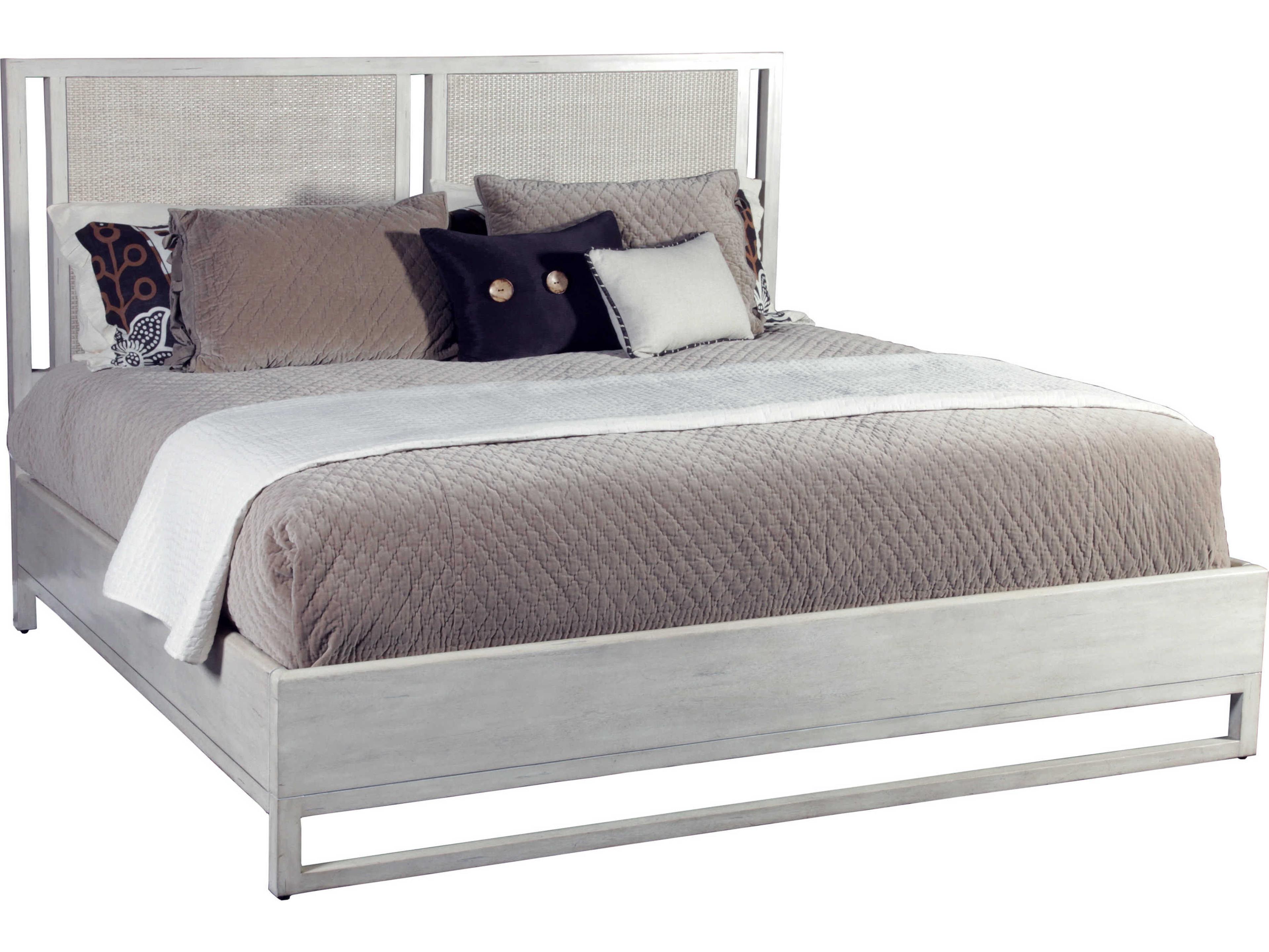 Century Furniture Curate Peninsula White Mahogany Wood Queen Platform Bed