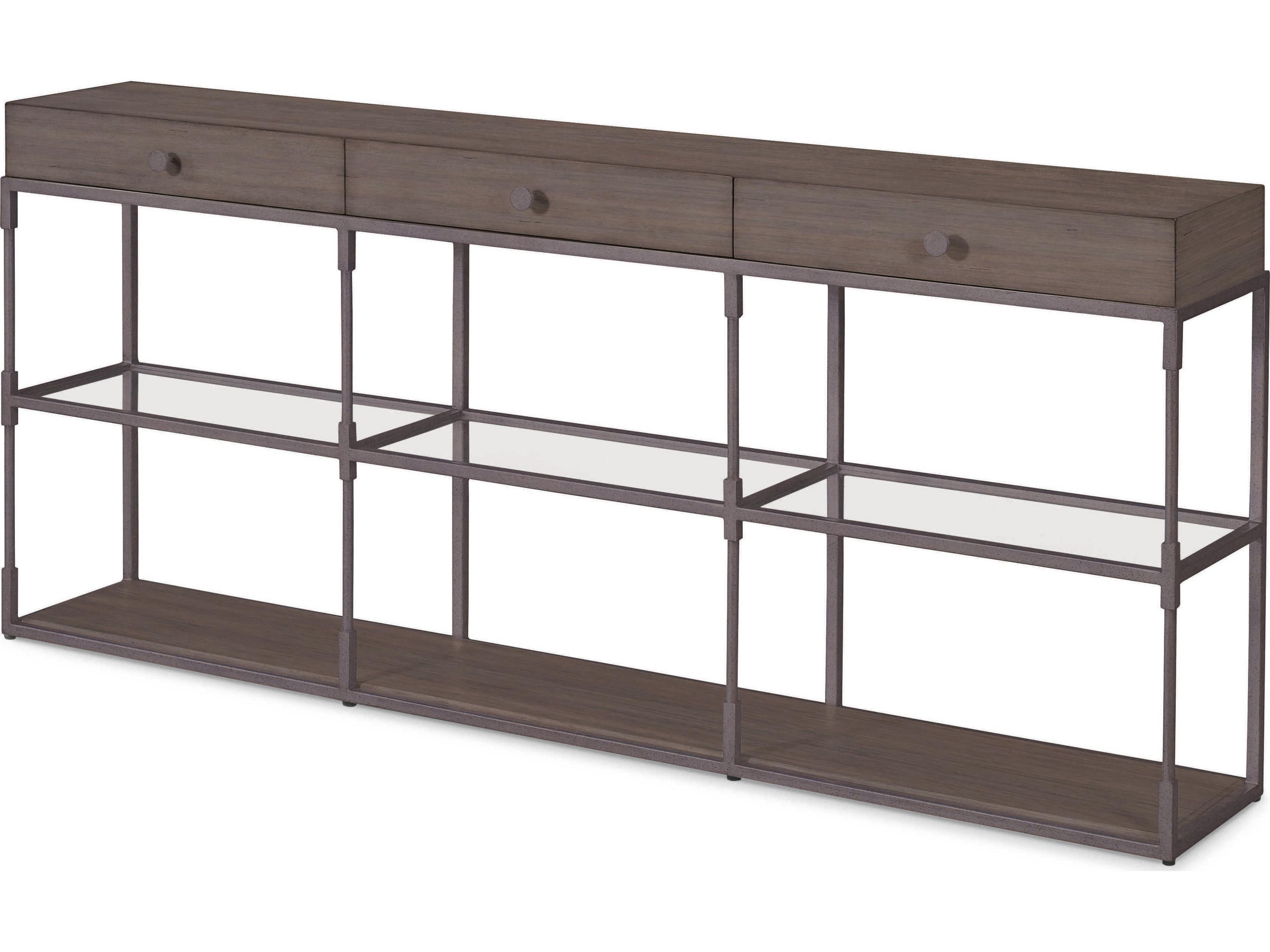 Curate Rectangular Wood Mink Console Table