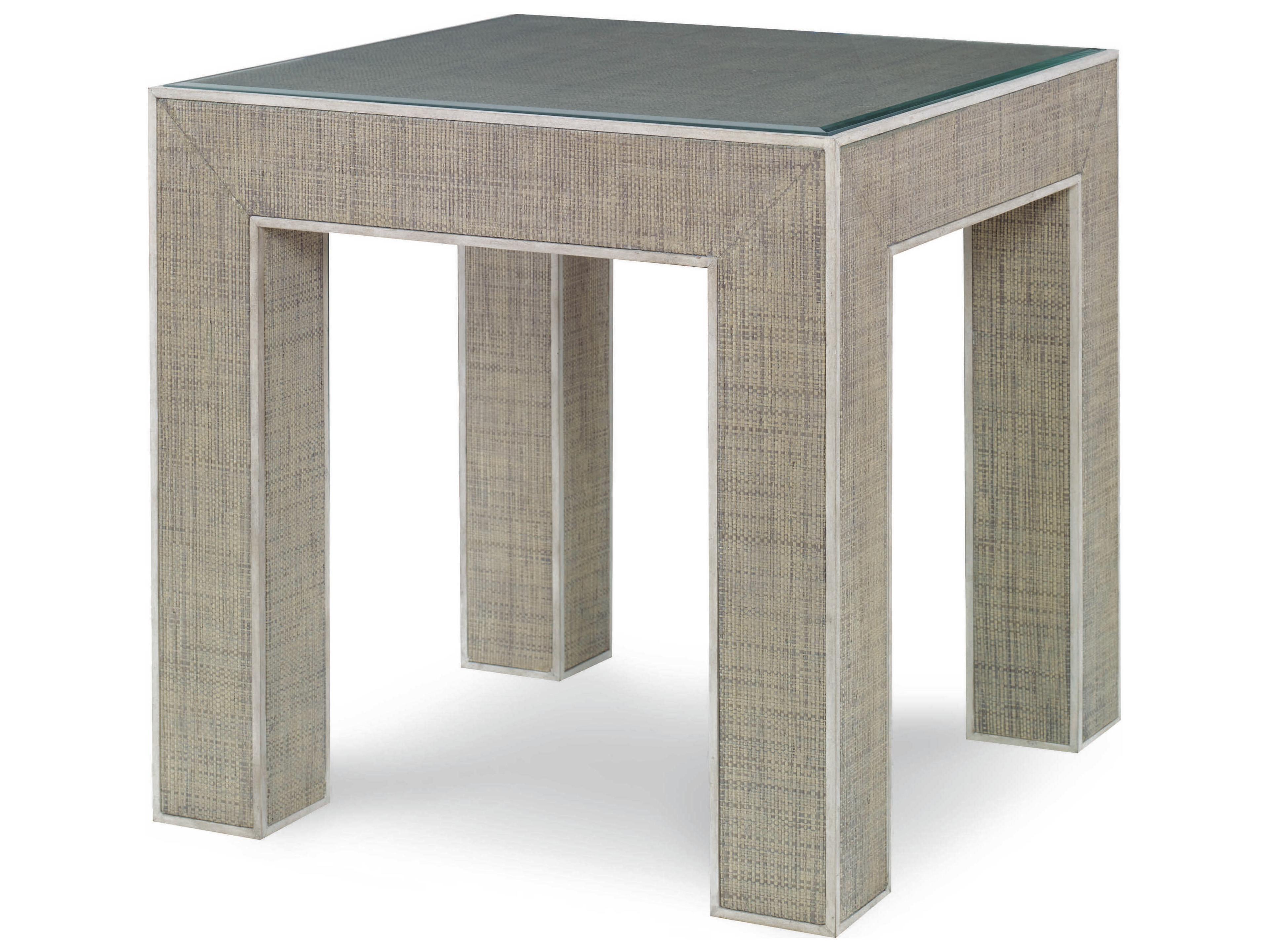 Century Furniture Curate Square Glass French Grey Peninsula End Table